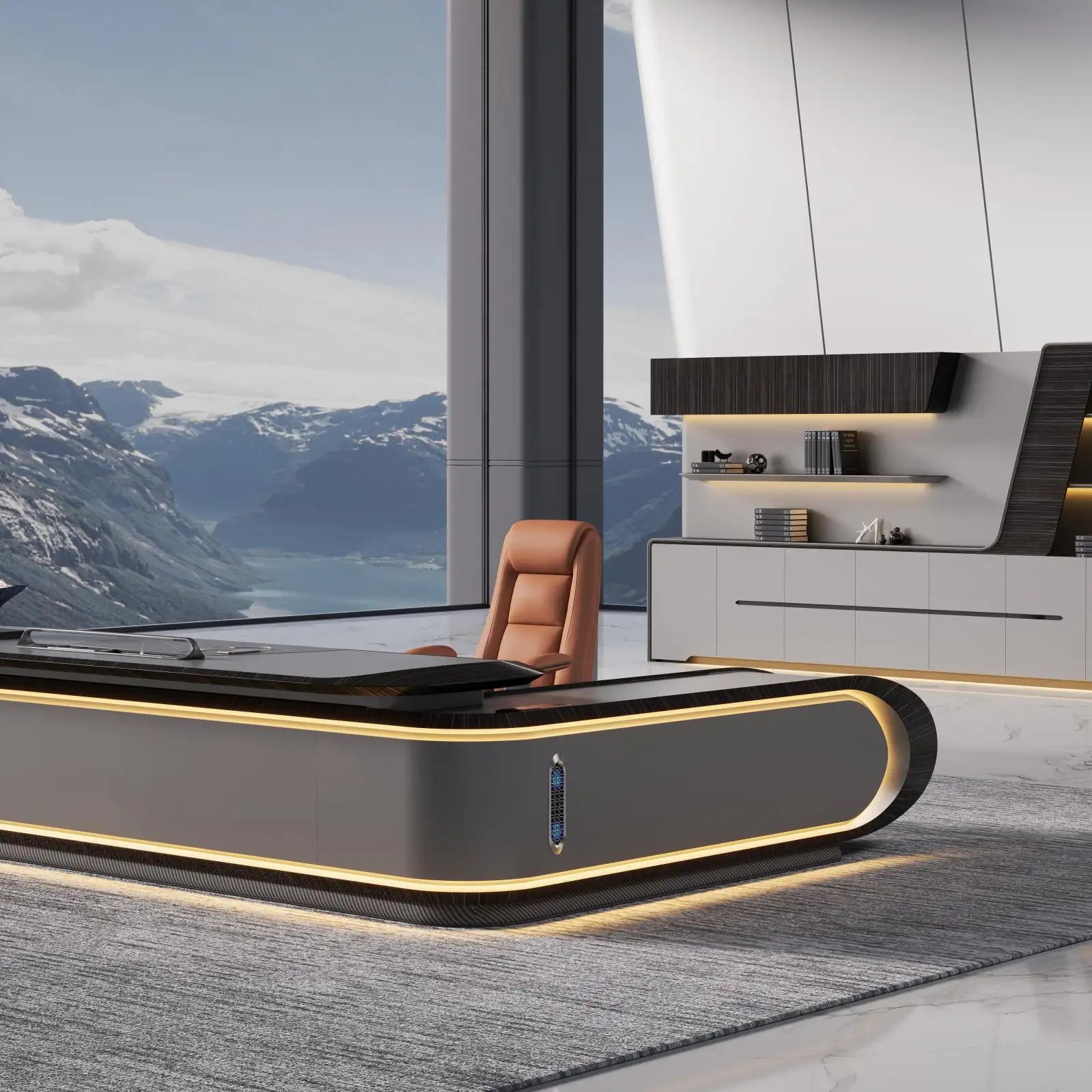 Echelon · Luxury L-Shaped Executive Desk