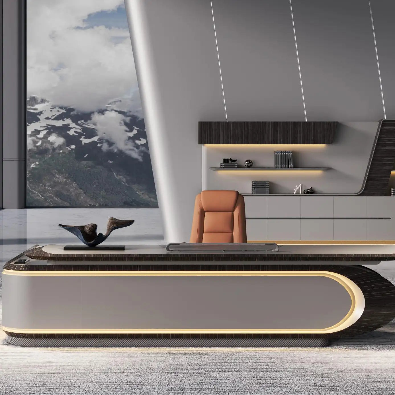 Echelon · Luxury L-Shaped Executive Desk