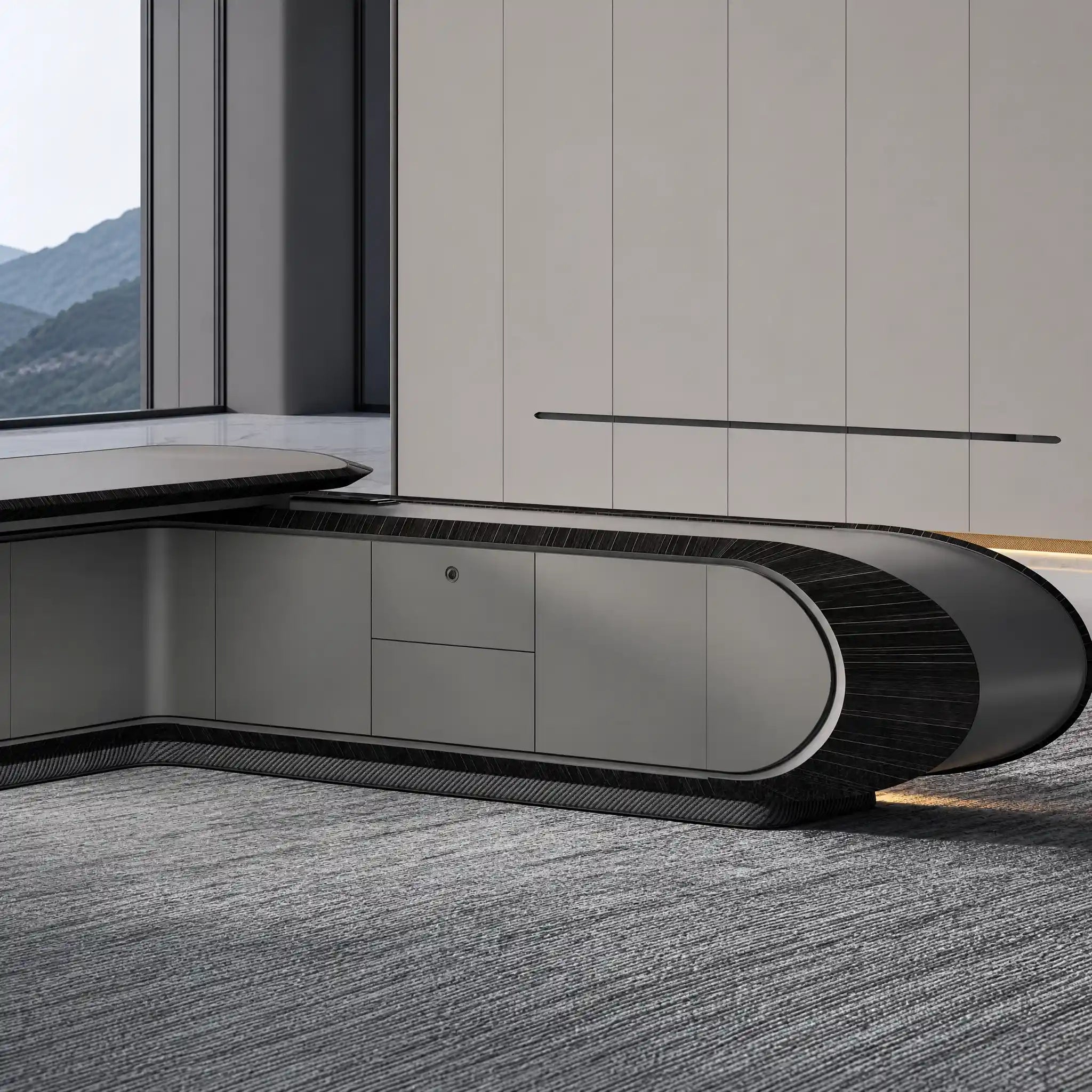 Echelon · Luxury L-Shaped Executive Desk
