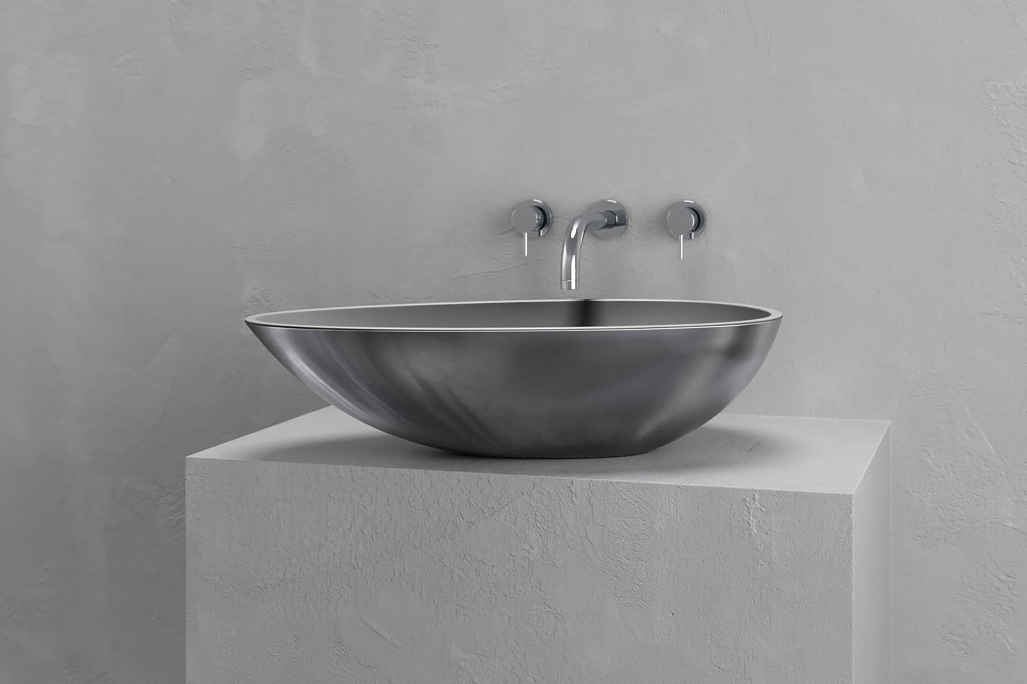 Egg shape vessel sink