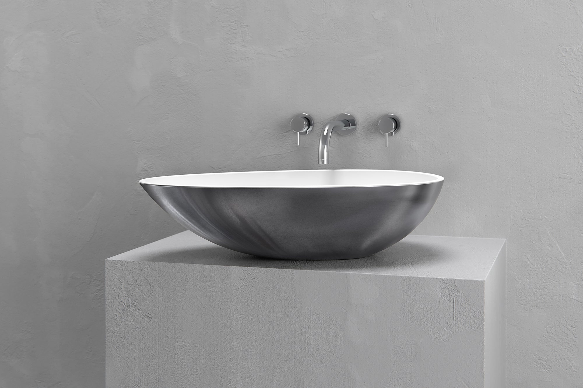 Egg shape vessel sink