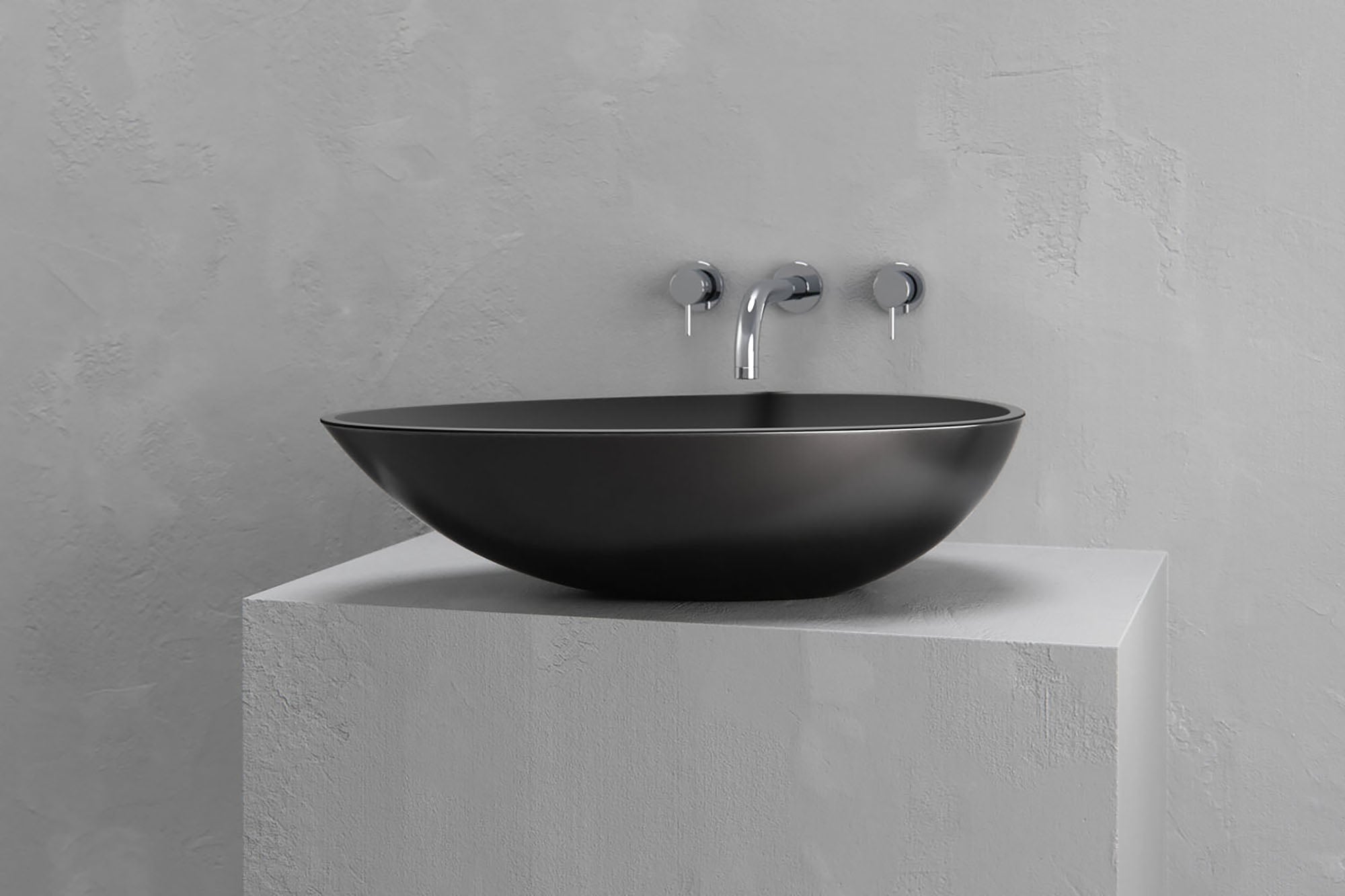Egg shape vessel sink