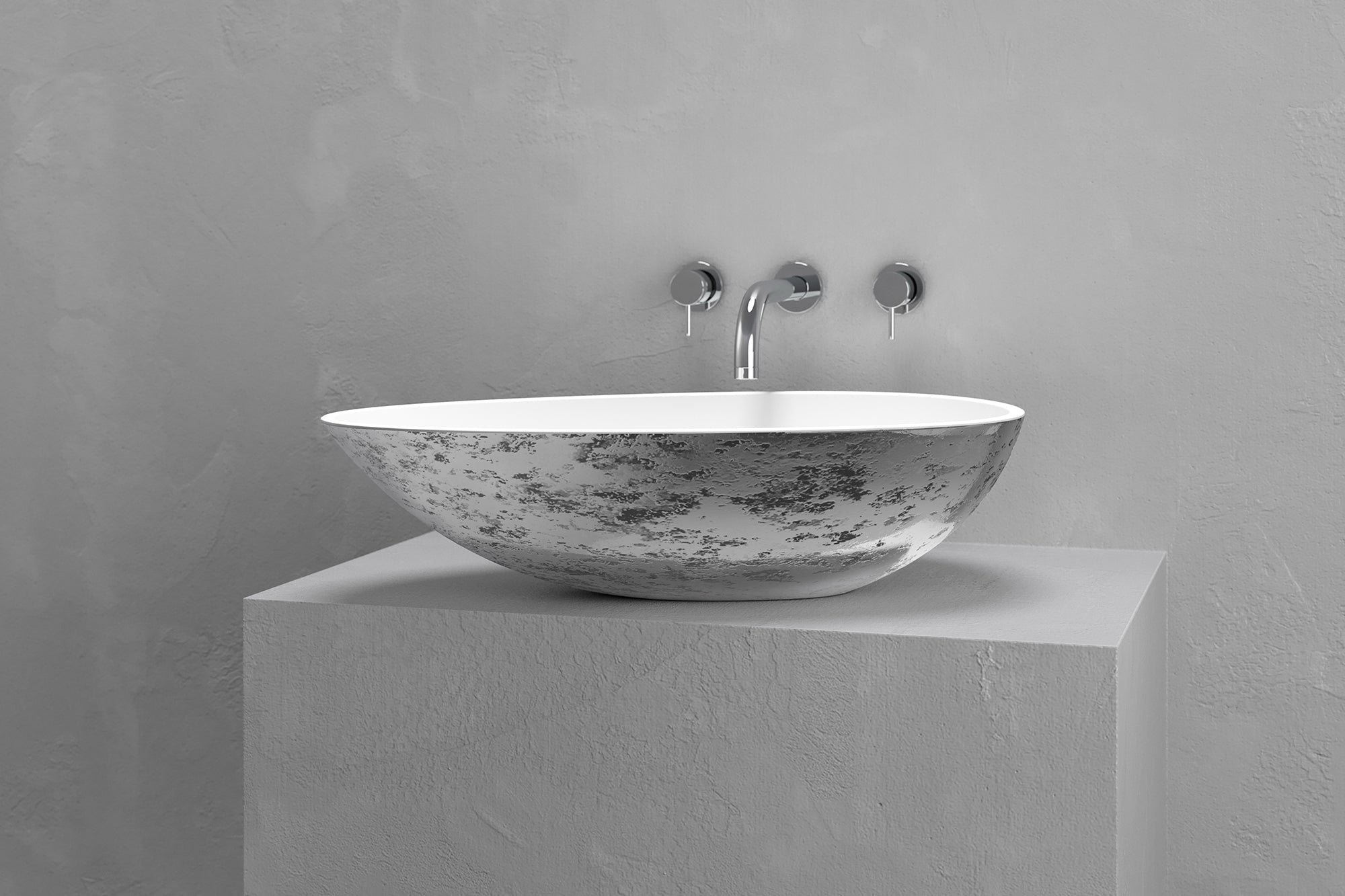 Egg shape vessel sink