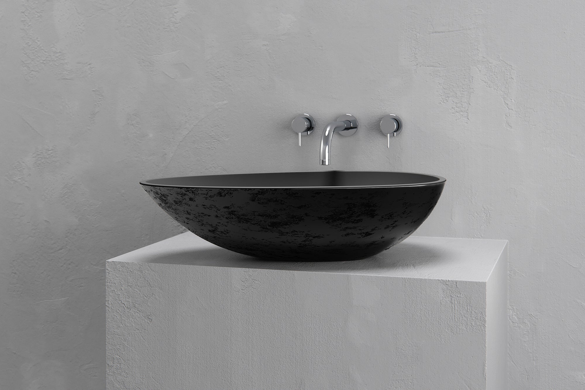 Egg shape vessel sink
