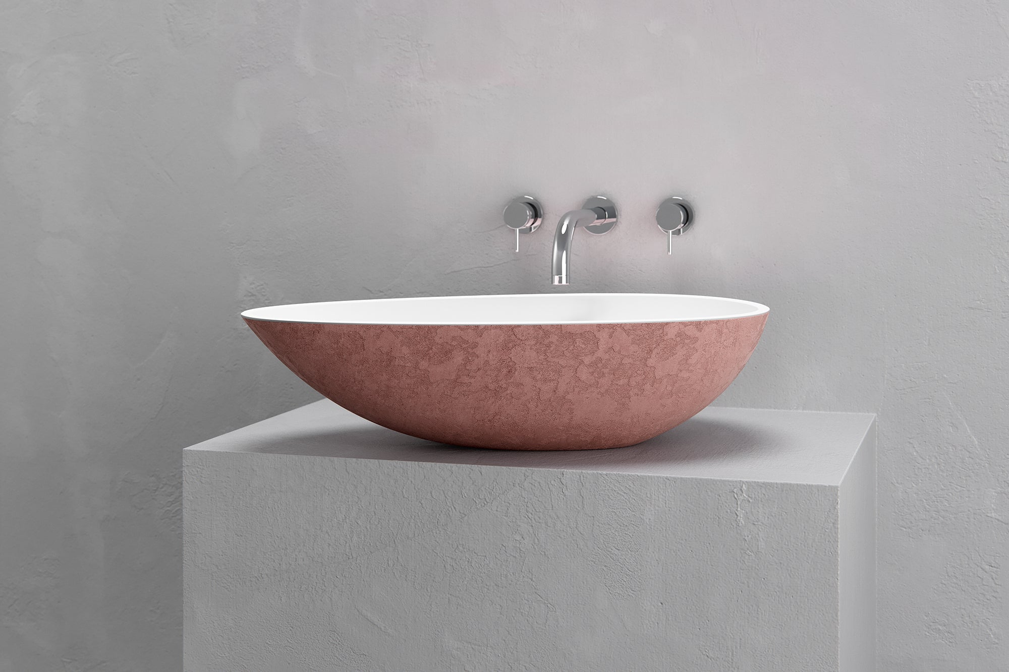 Egg shape vessel sink