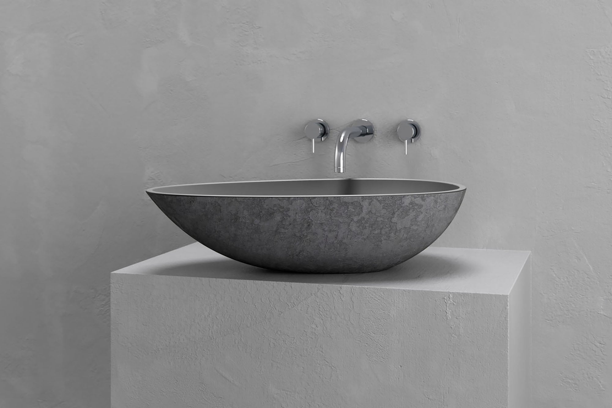 Egg shape vessel sink