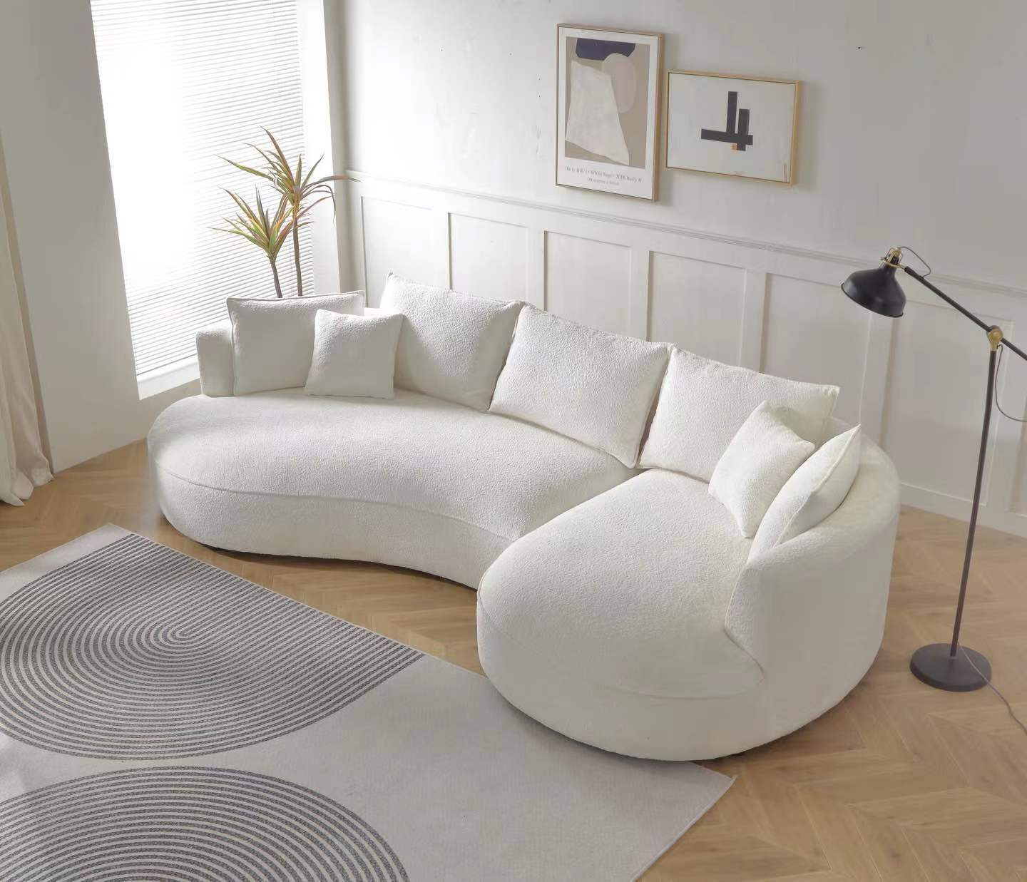 Elegant Cloud Curve Designer Sofa – Beige
