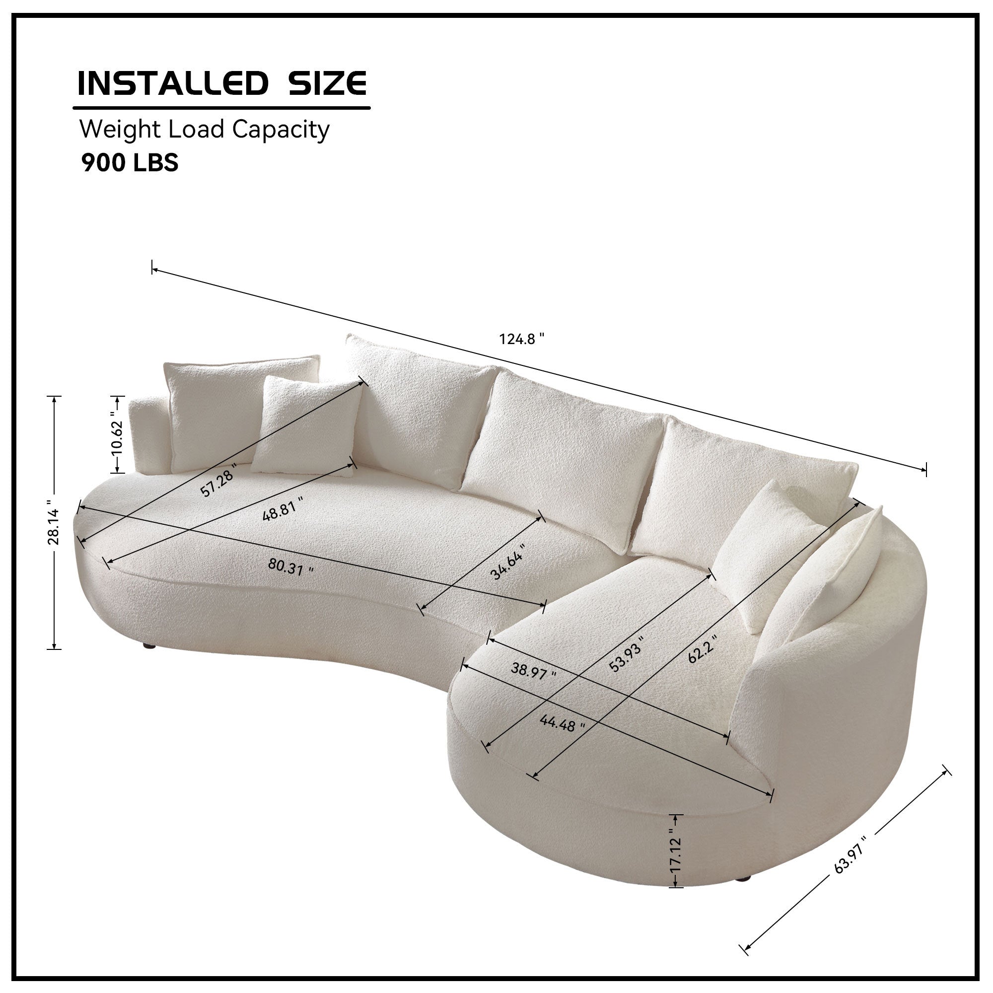 Elegant Cloud Curve Designer Sofa – Beige