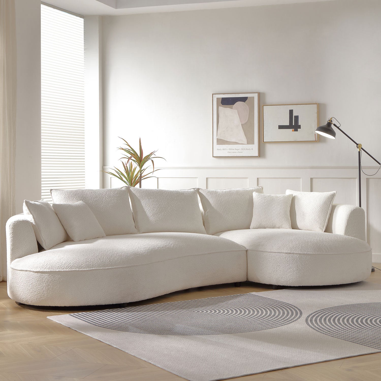 Elegant Cloud Curve Designer Sofa – Beige