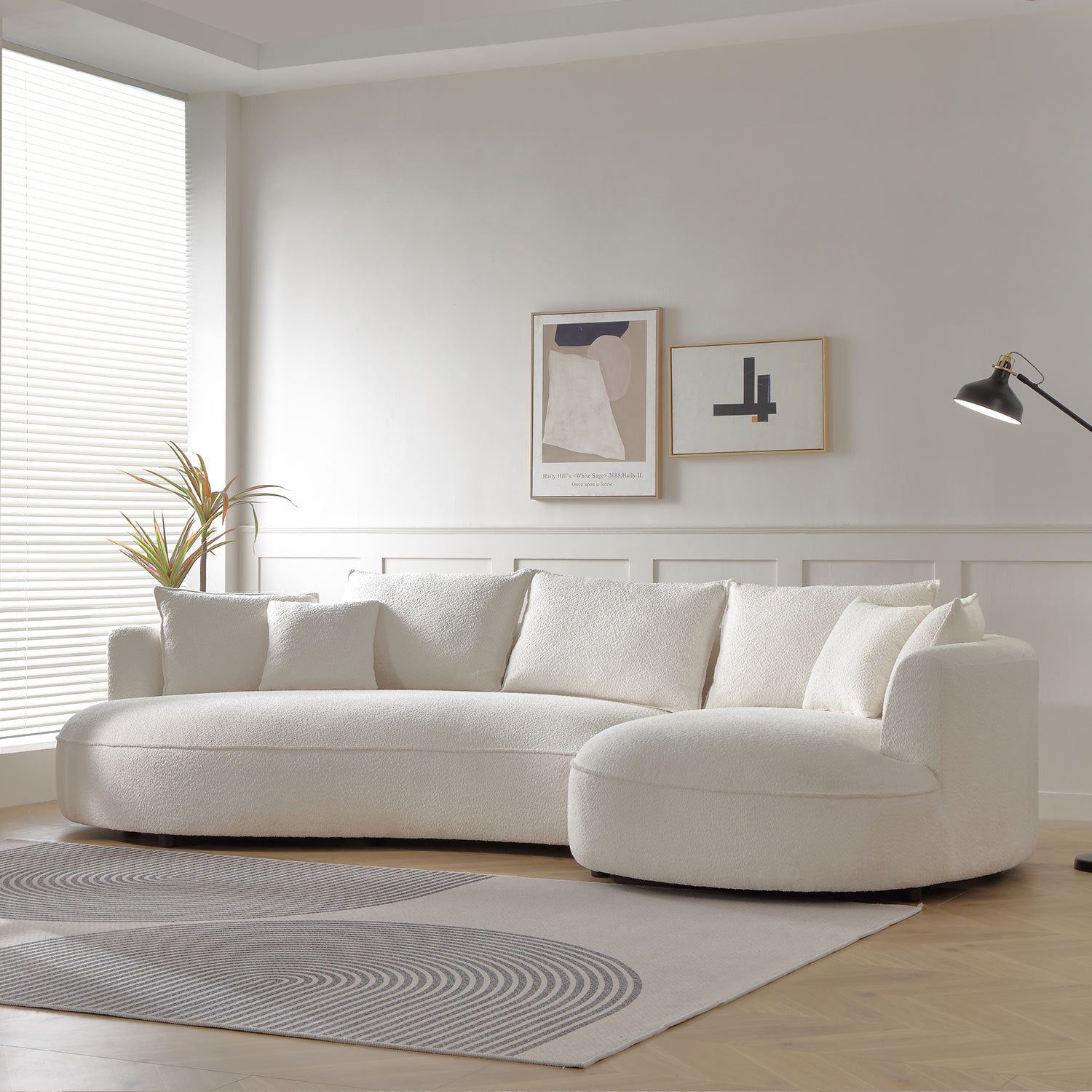 Elegant Cloud Curve Designer Sofa – Beige