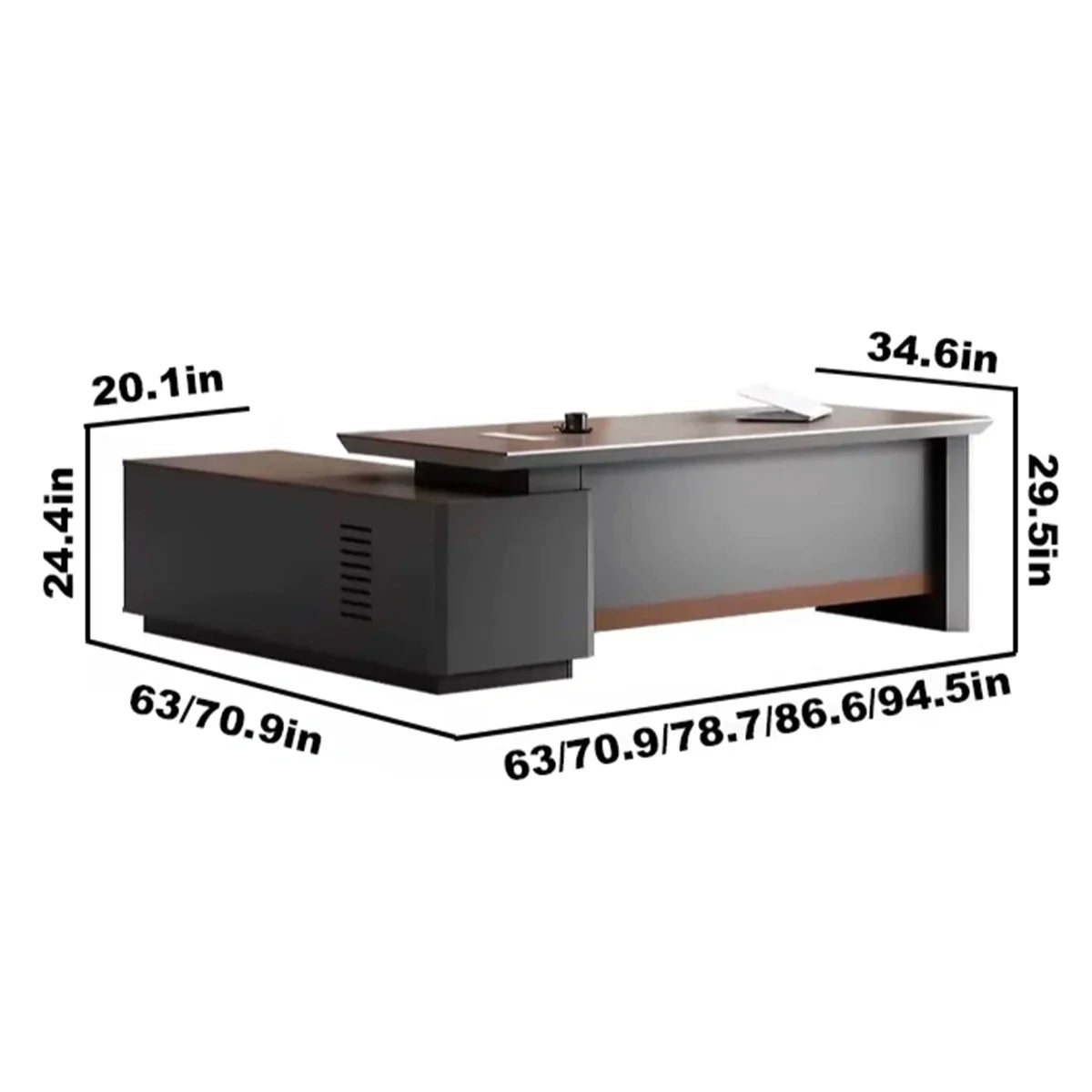 Elgin · Modern L-Shaped Executive Desk