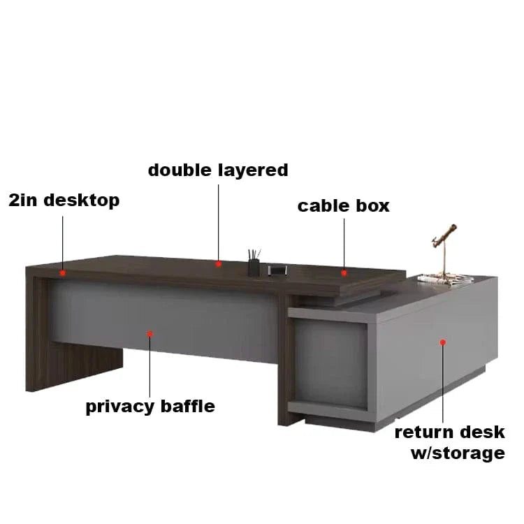 Elmore · Modern L-Shaped Executive Desk