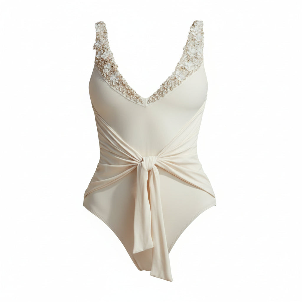 Elsa Beaded Tie Front BMS110-618