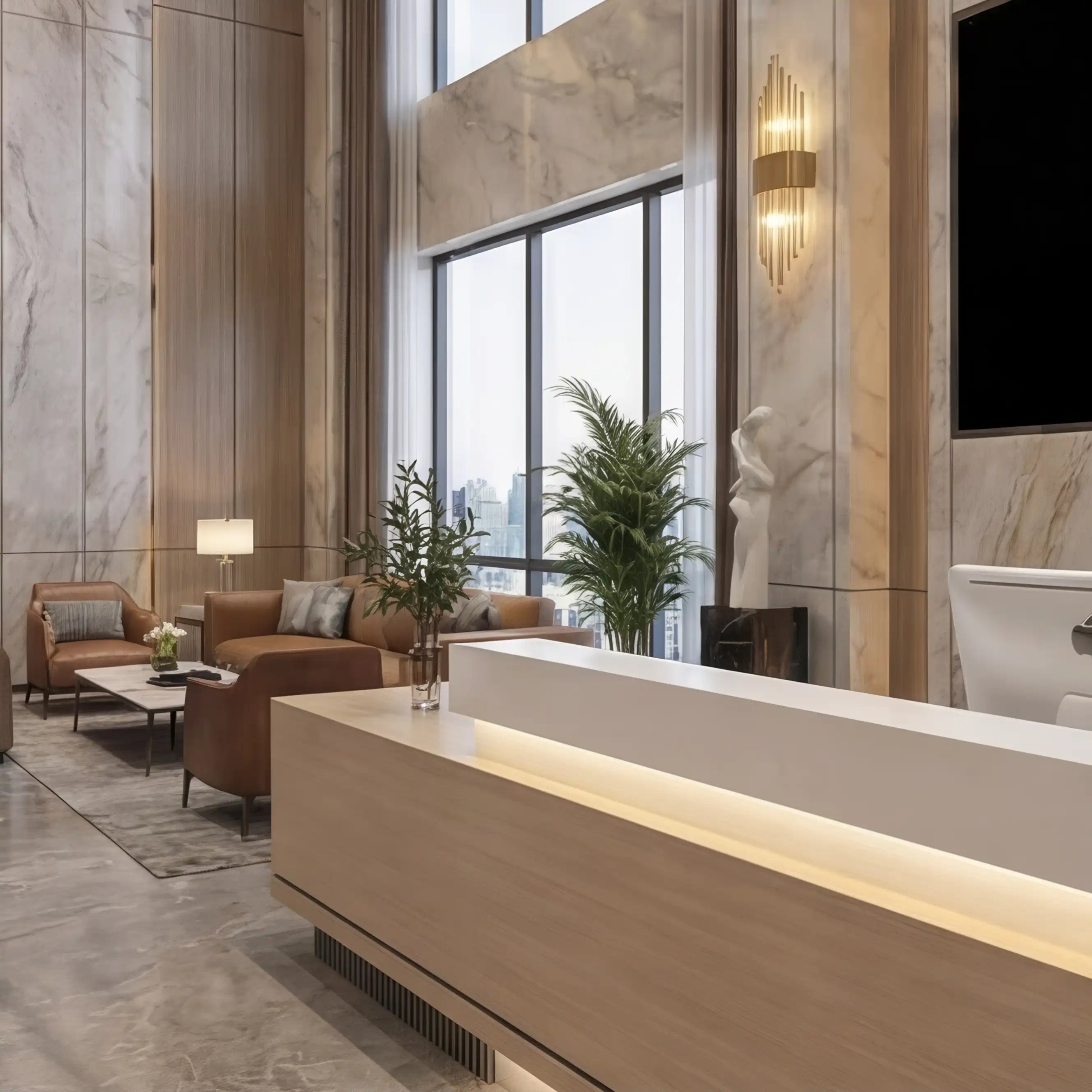Elyra · Front Reception Desk