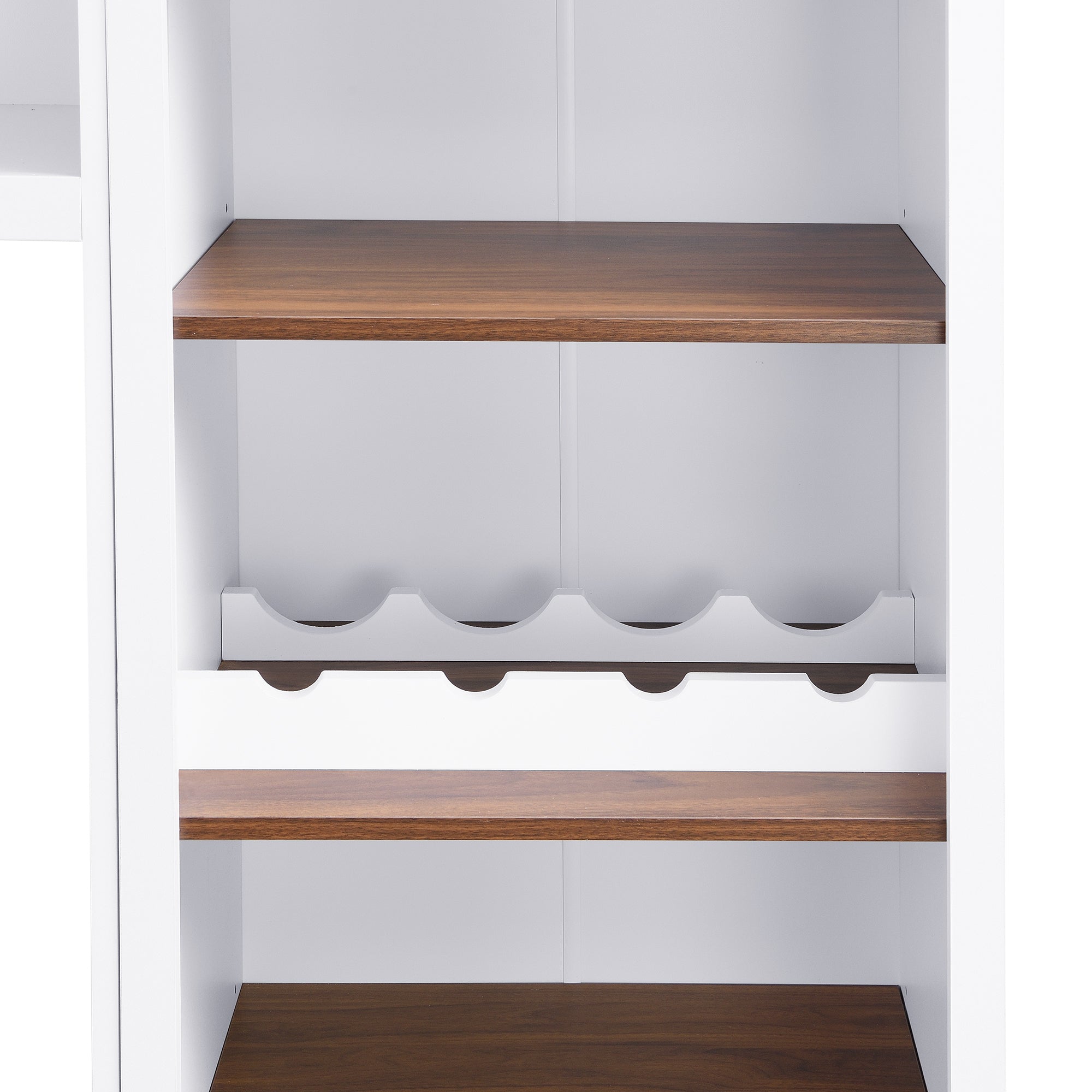 Entertainment Console with Bookshelves, Wine Rack & Media Storage