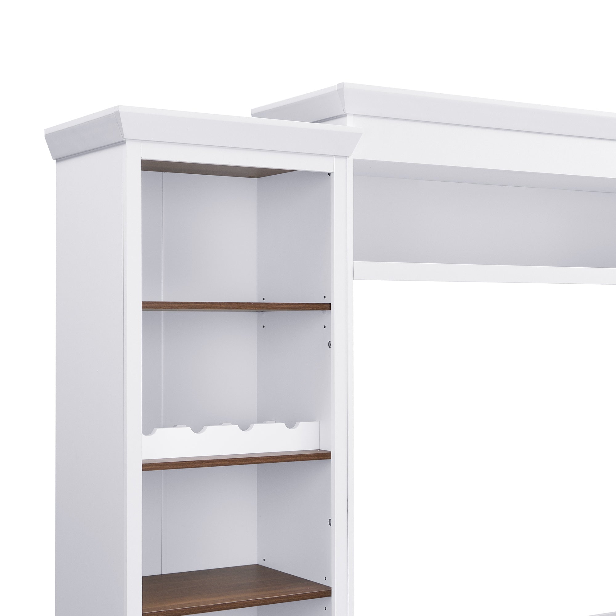 Entertainment Console with Bookshelves, Wine Rack & Media Storage