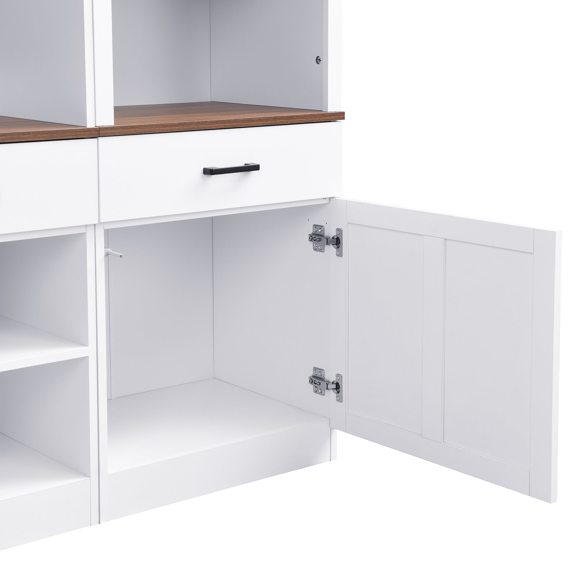 Entertainment Console with Bookshelves, Wine Rack & Media Storage
