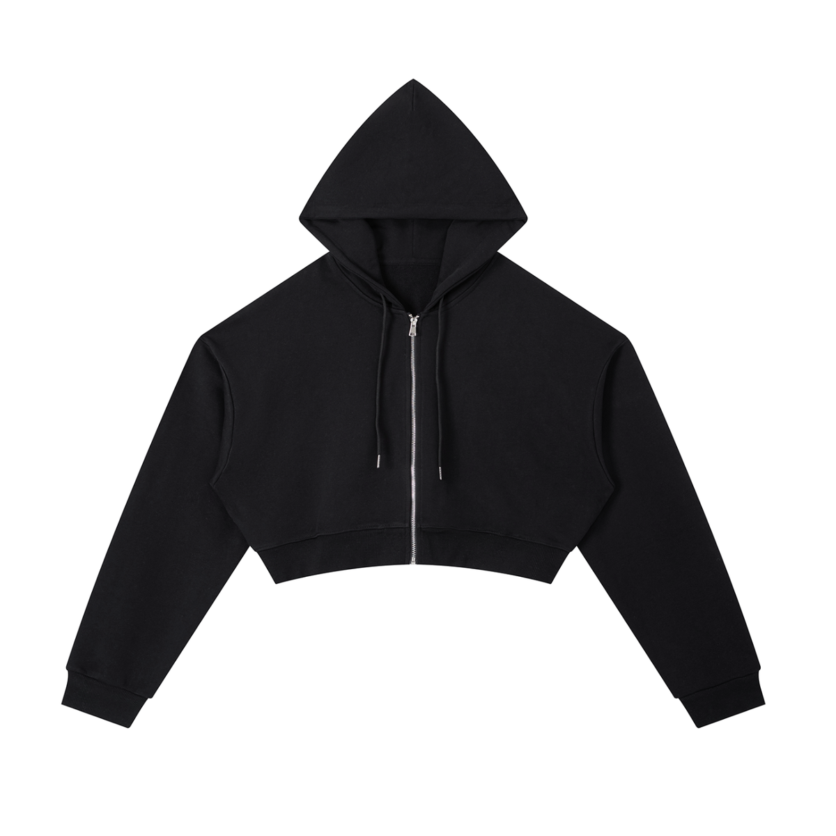 Essential Cropped Zip Hoodie