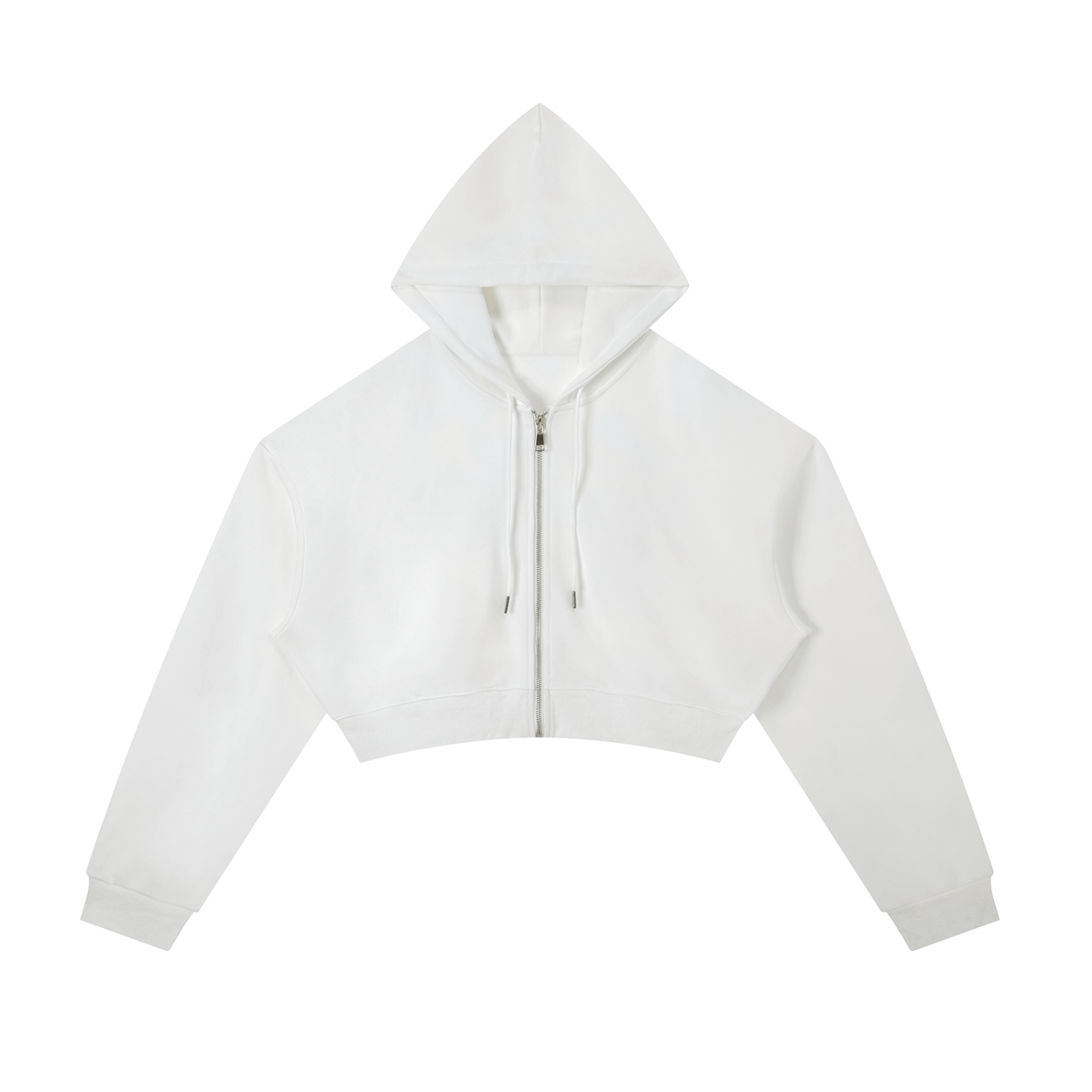 Essential Cropped Zip Hoodie