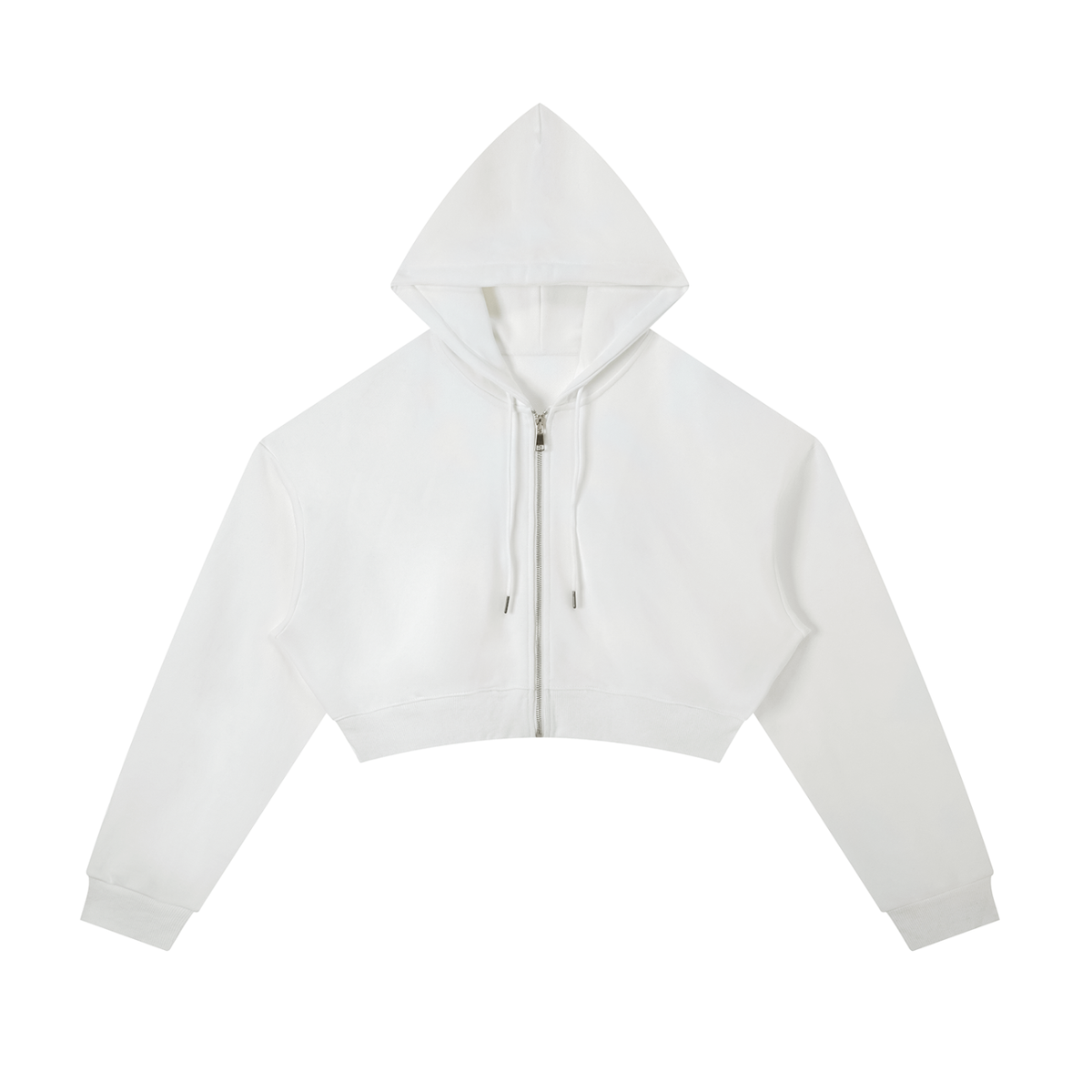 Essential Cropped Zip Hoodie