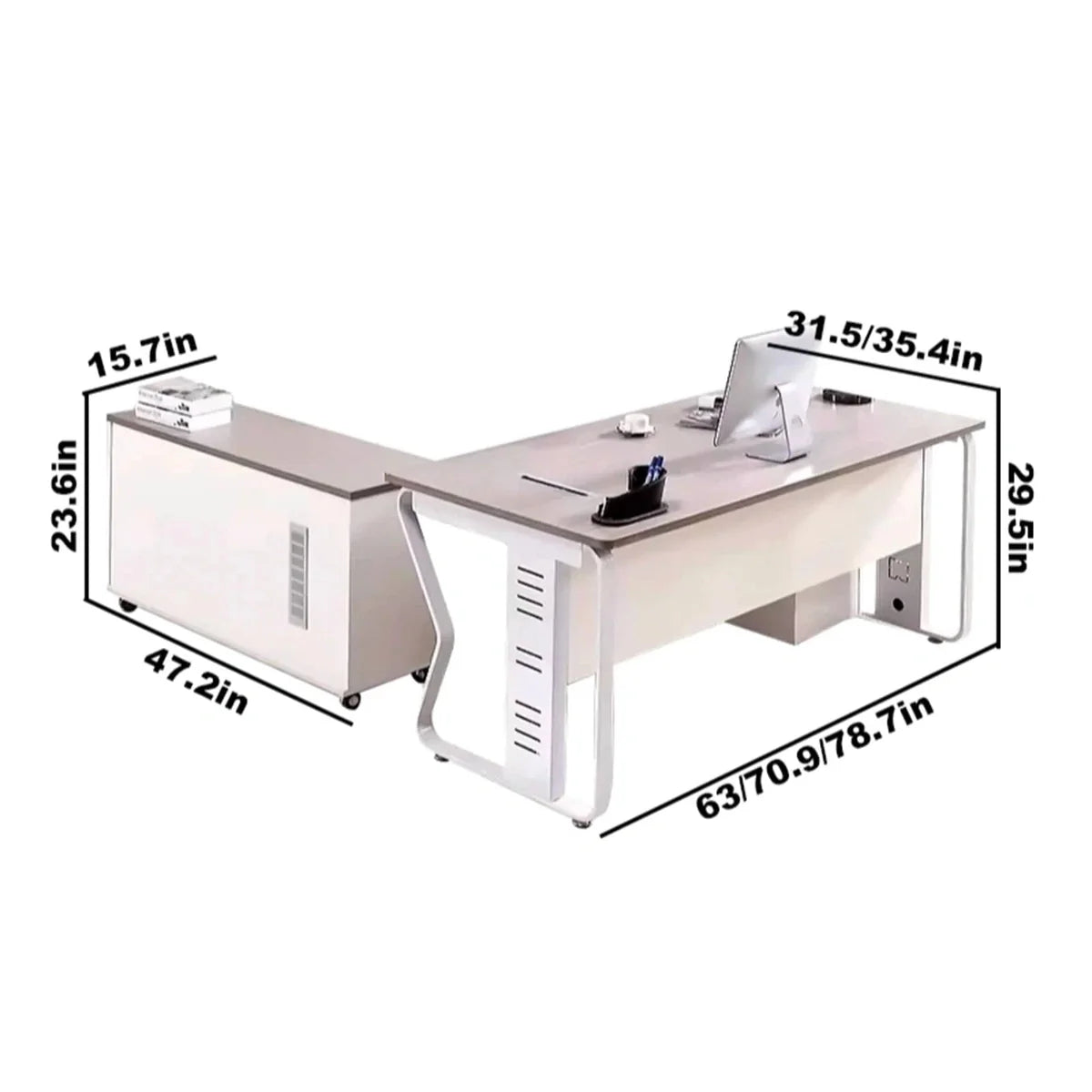 Eszti · Executive Desk w/ Mobile Storage