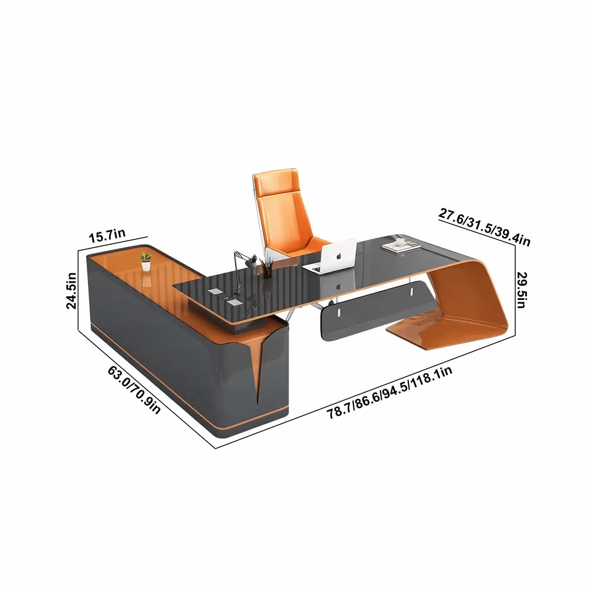 Euler · Modern L-Shaped Executive Desk