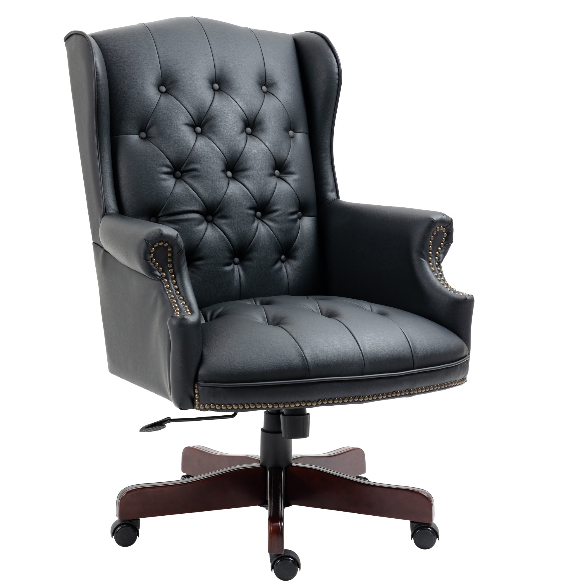 Executive PU Leather Office Chair with Ergonomic Support & Padded Comfort