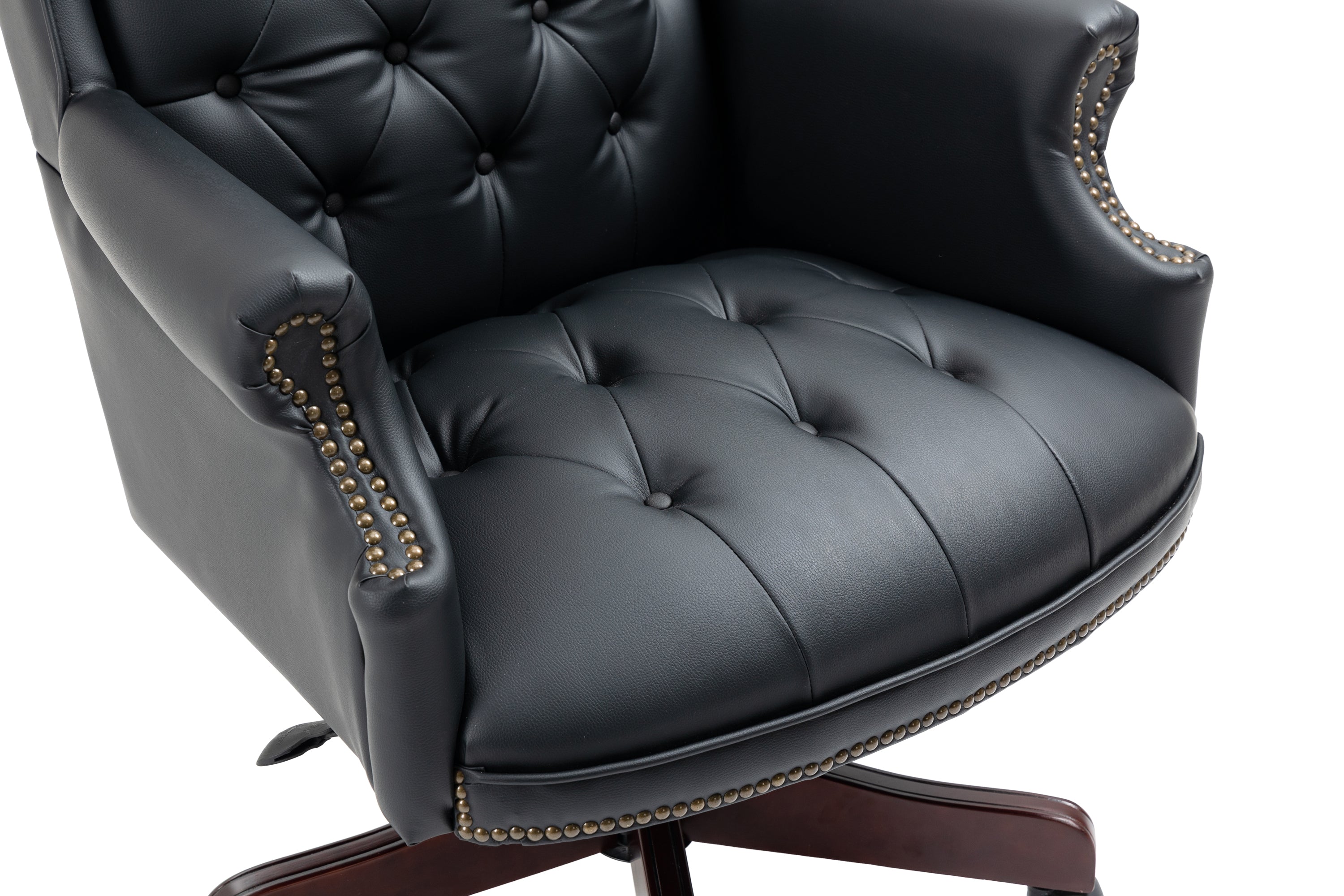 Executive PU Leather Office Chair with Ergonomic Support & Padded Comfort