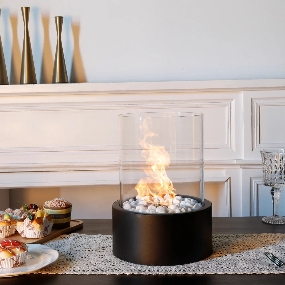 Extra Large Portable Tabletop Fire Bowl 22x28cm – Bio Ethanol Ventless Indoor/Outdoor