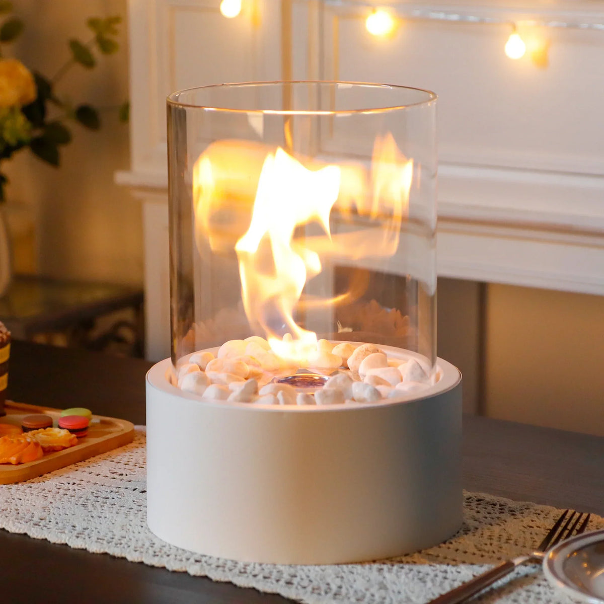Extra Large Portable Tabletop Fire Bowl 22x28cm – Bio Ethanol Ventless Indoor/Outdoor