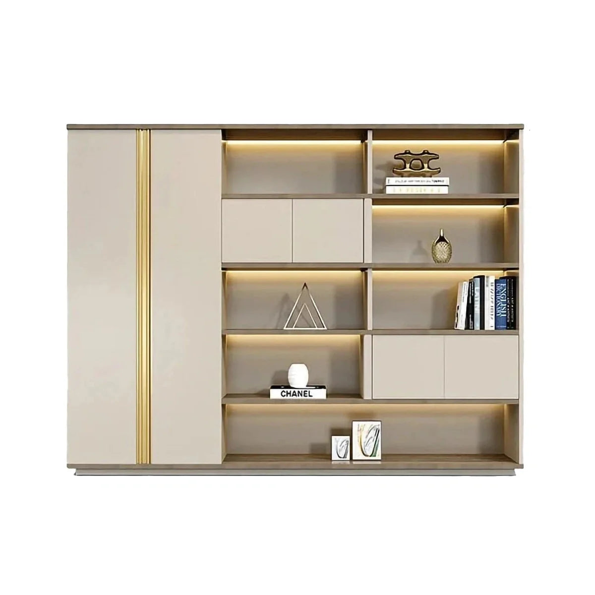 Fairen · Office Shelves w/ Lighting & Storage