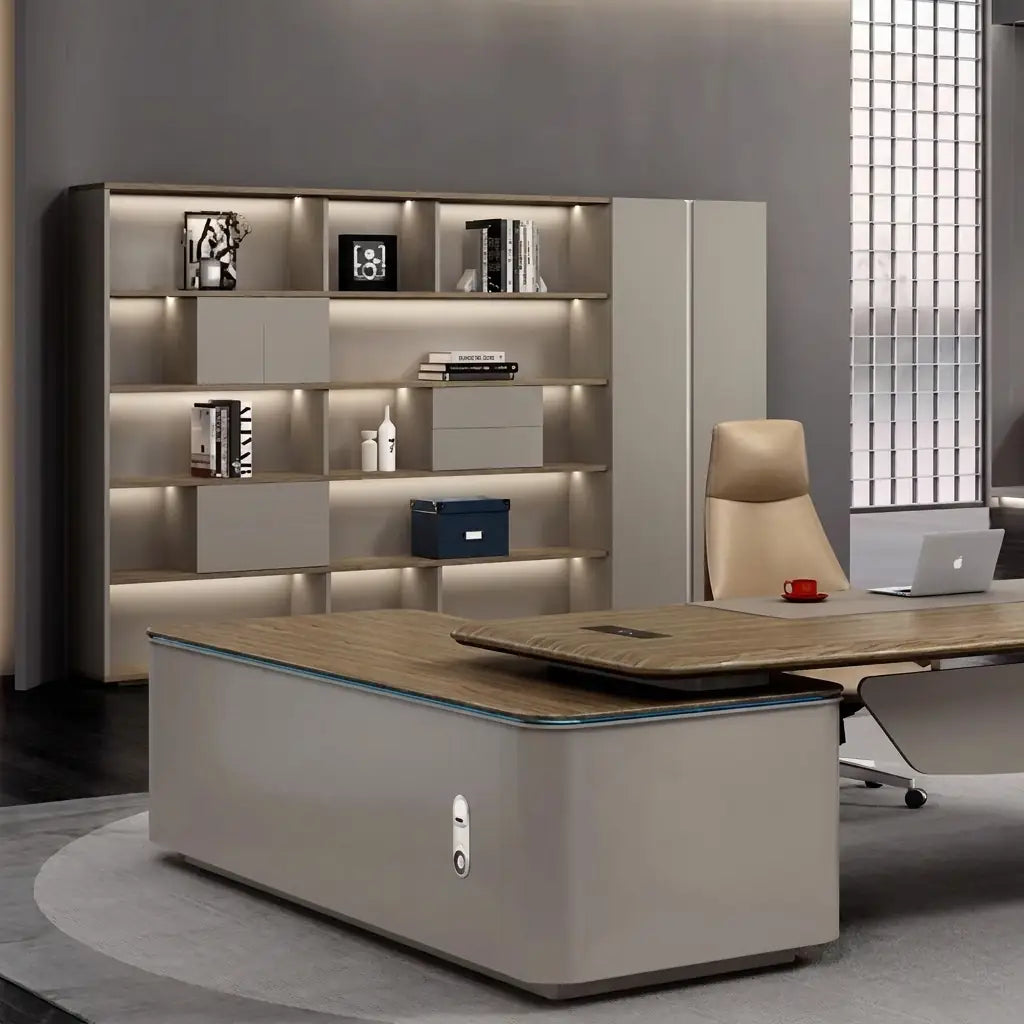Fenwick · Office Shelves w/ Lighting & Storage