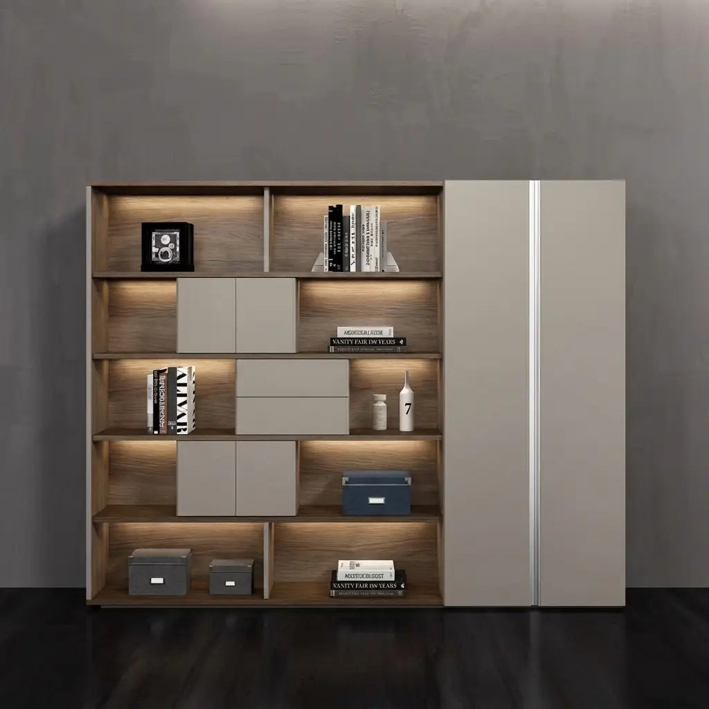 Fenwick · Office Shelves w/ Lighting & Storage