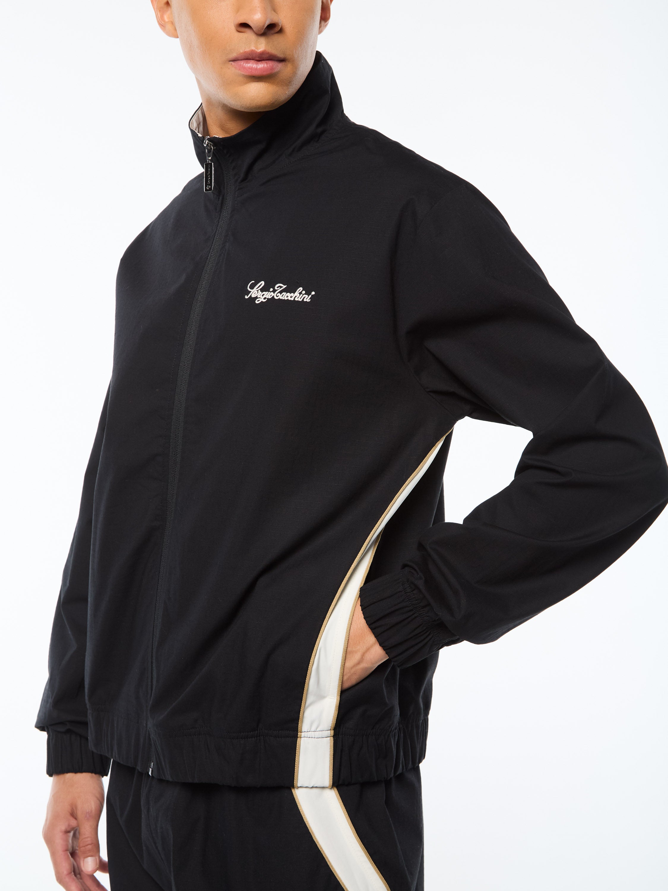 Fiamma Track  Jacket-Black Beauty