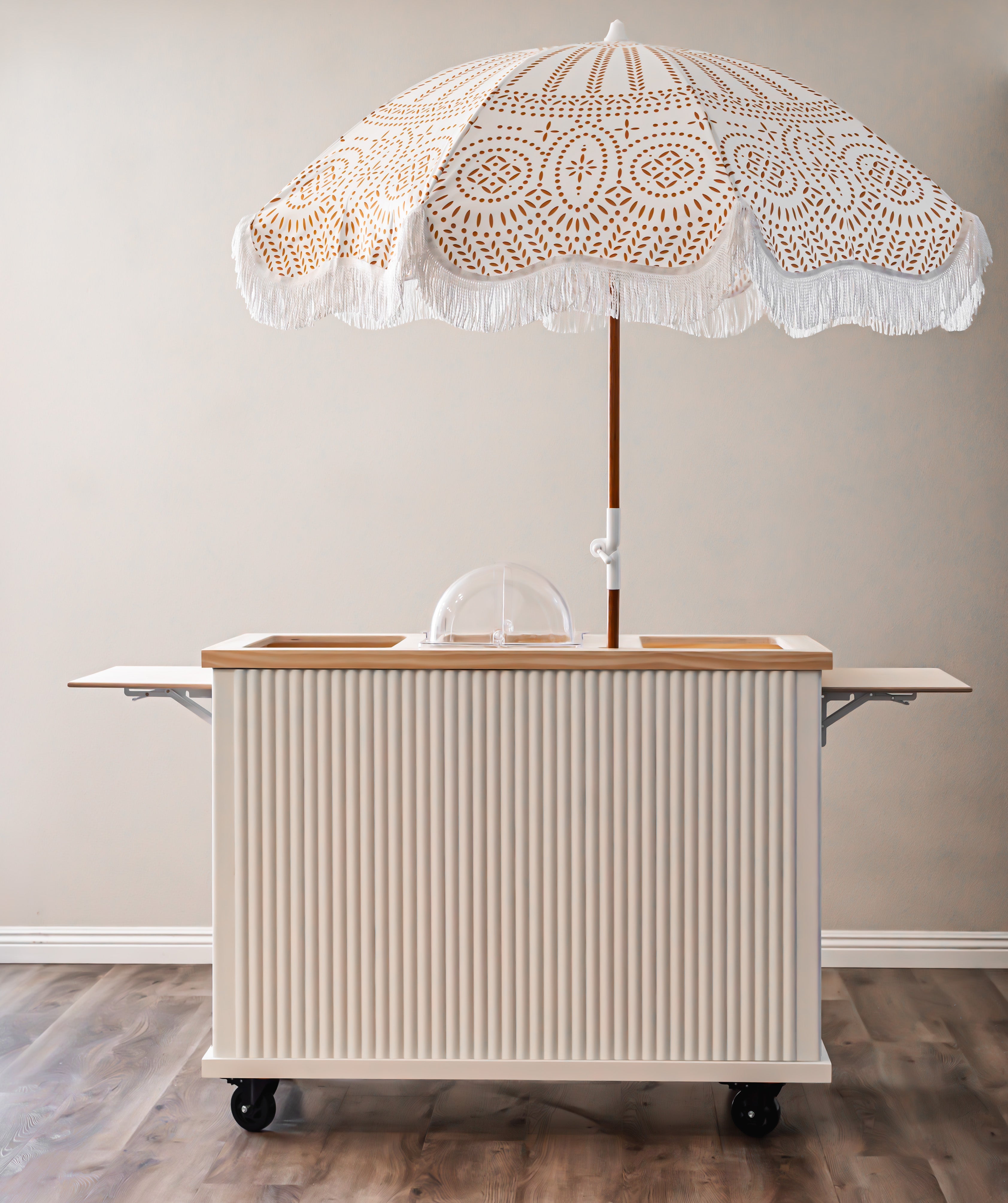 Fluted Mobile Cart