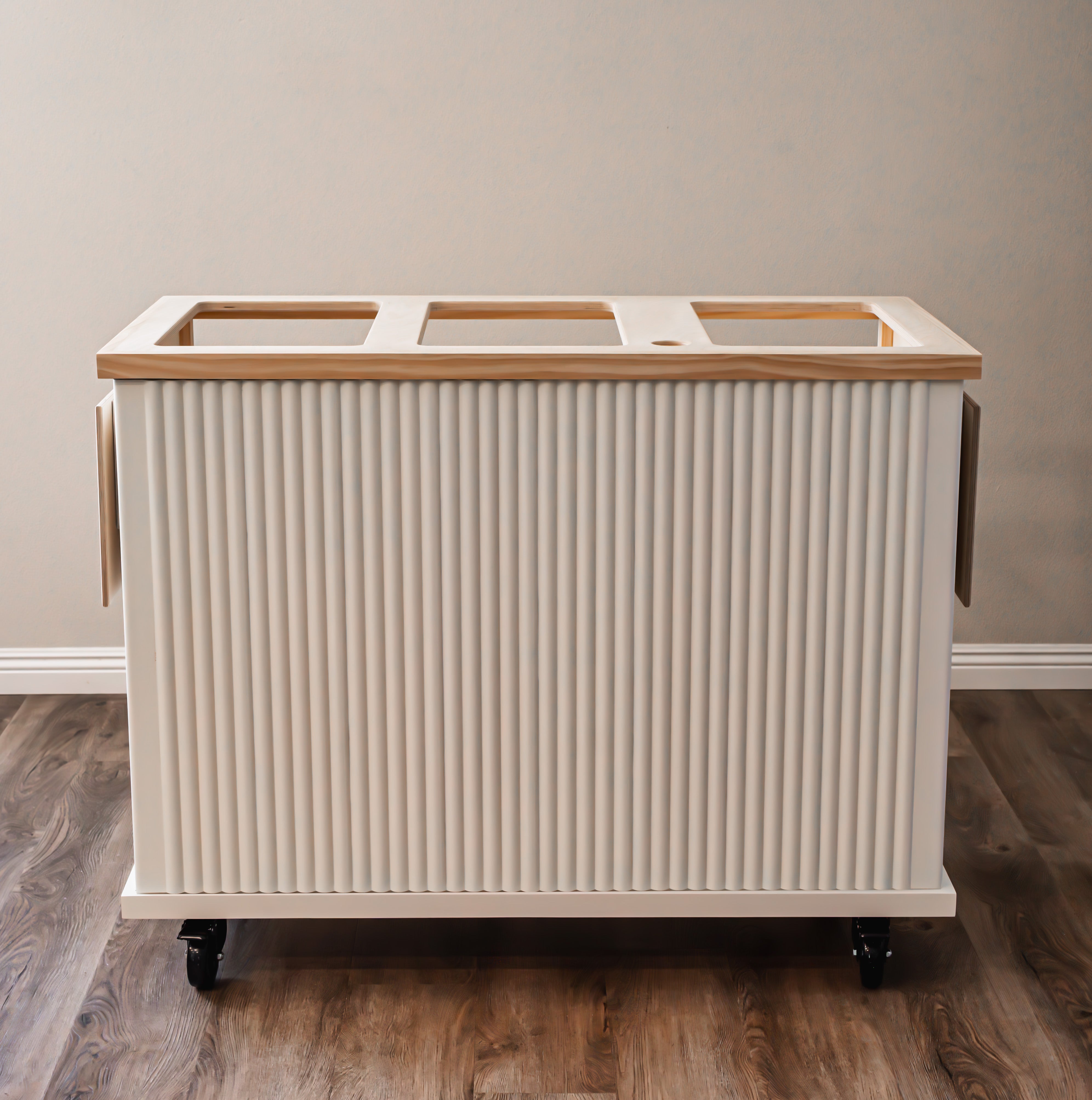 Fluted Mobile Cart