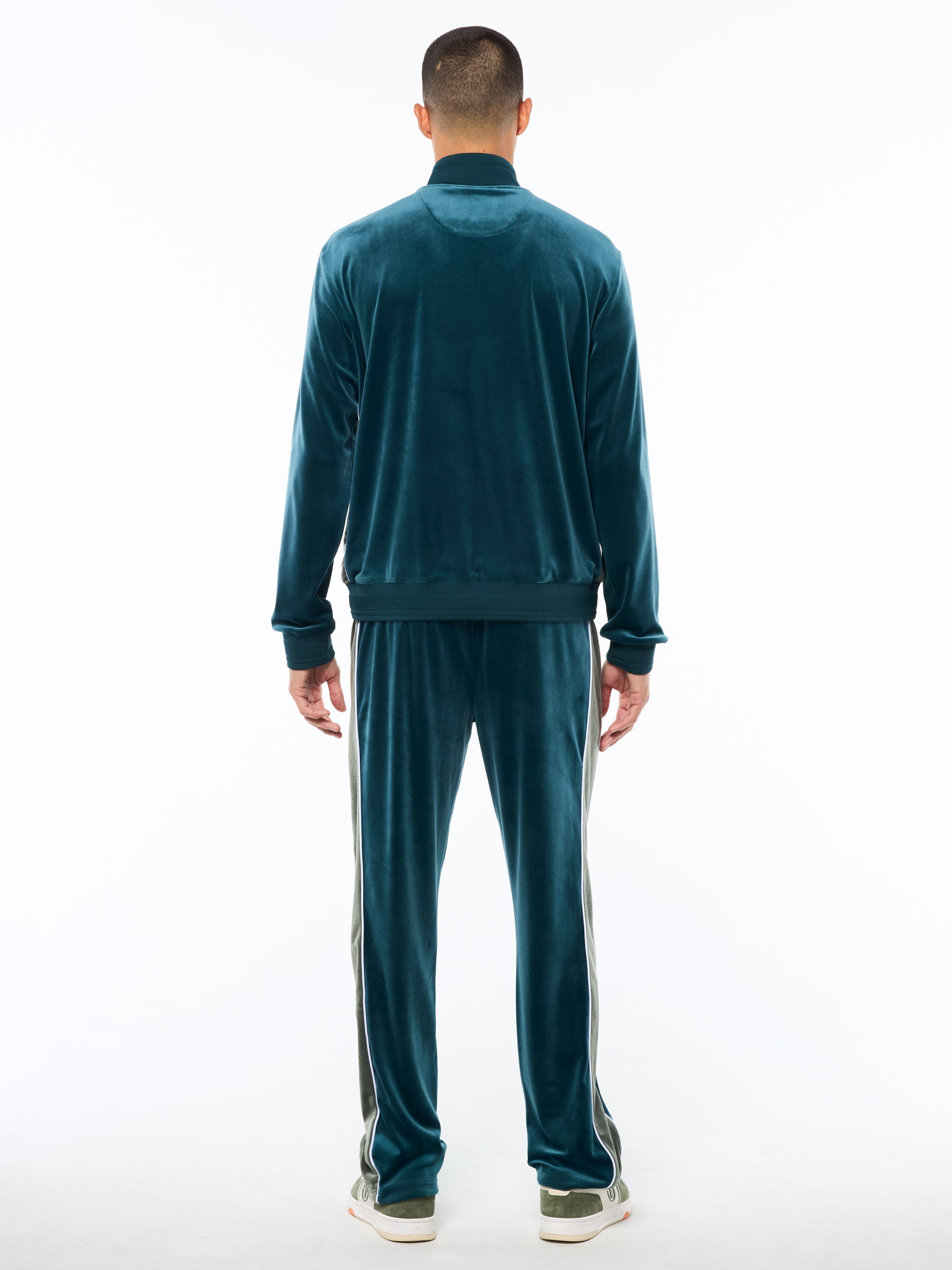 Forato Velour Track Jacket-Mediterranea