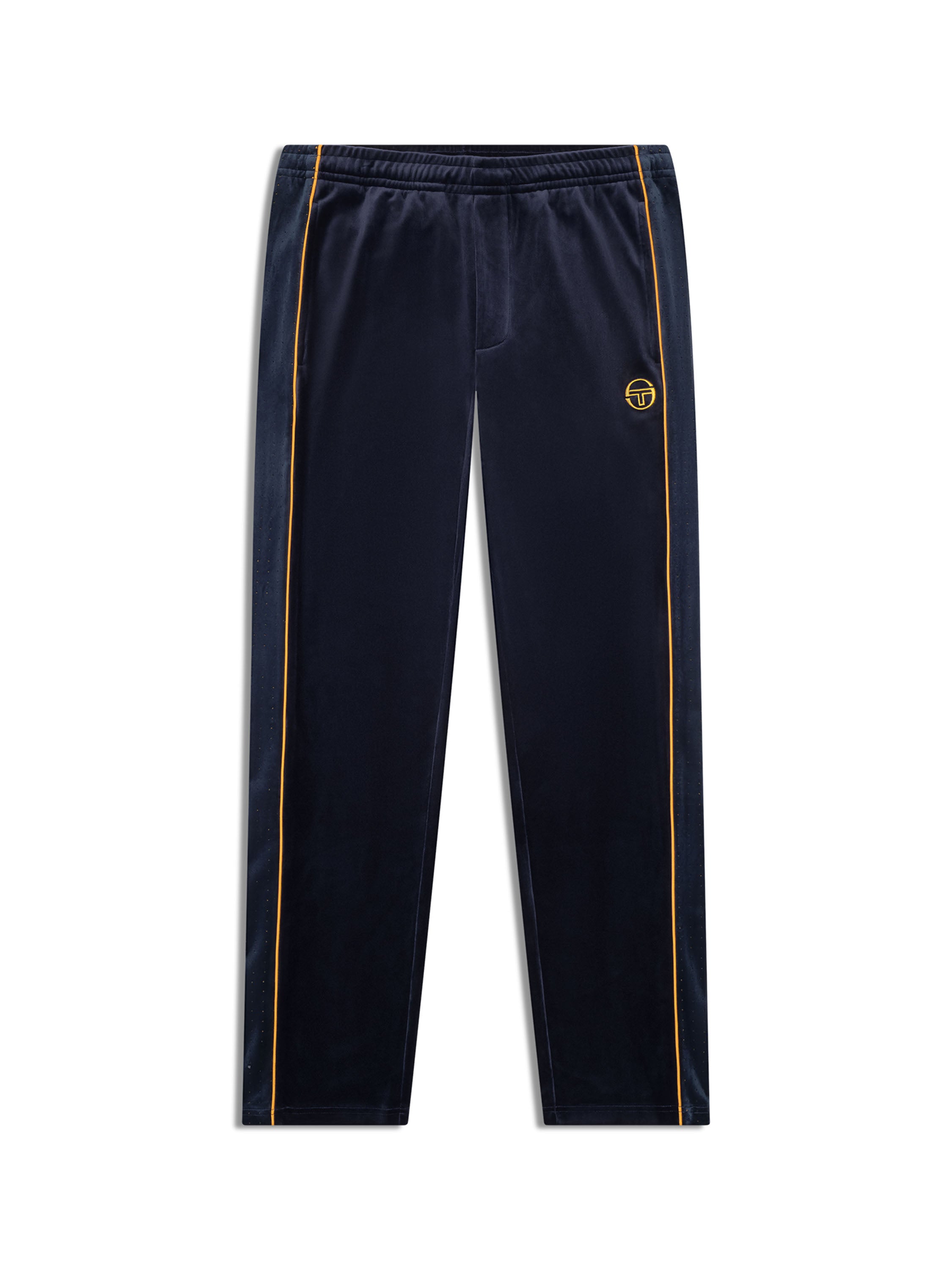 Forato Velour Track Pant-Maritime Blue