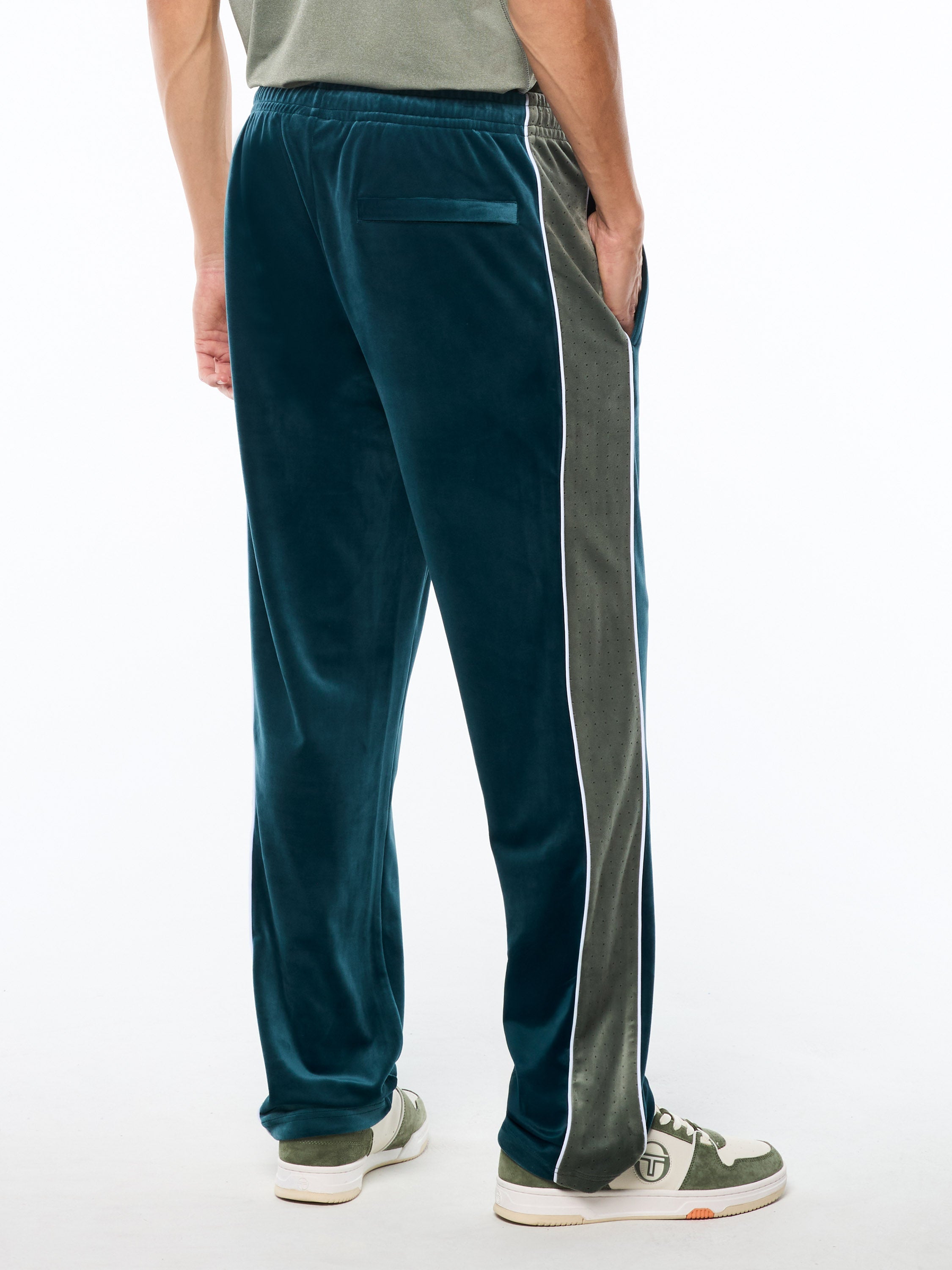 Forato Velour Track Pant-Mediterranea