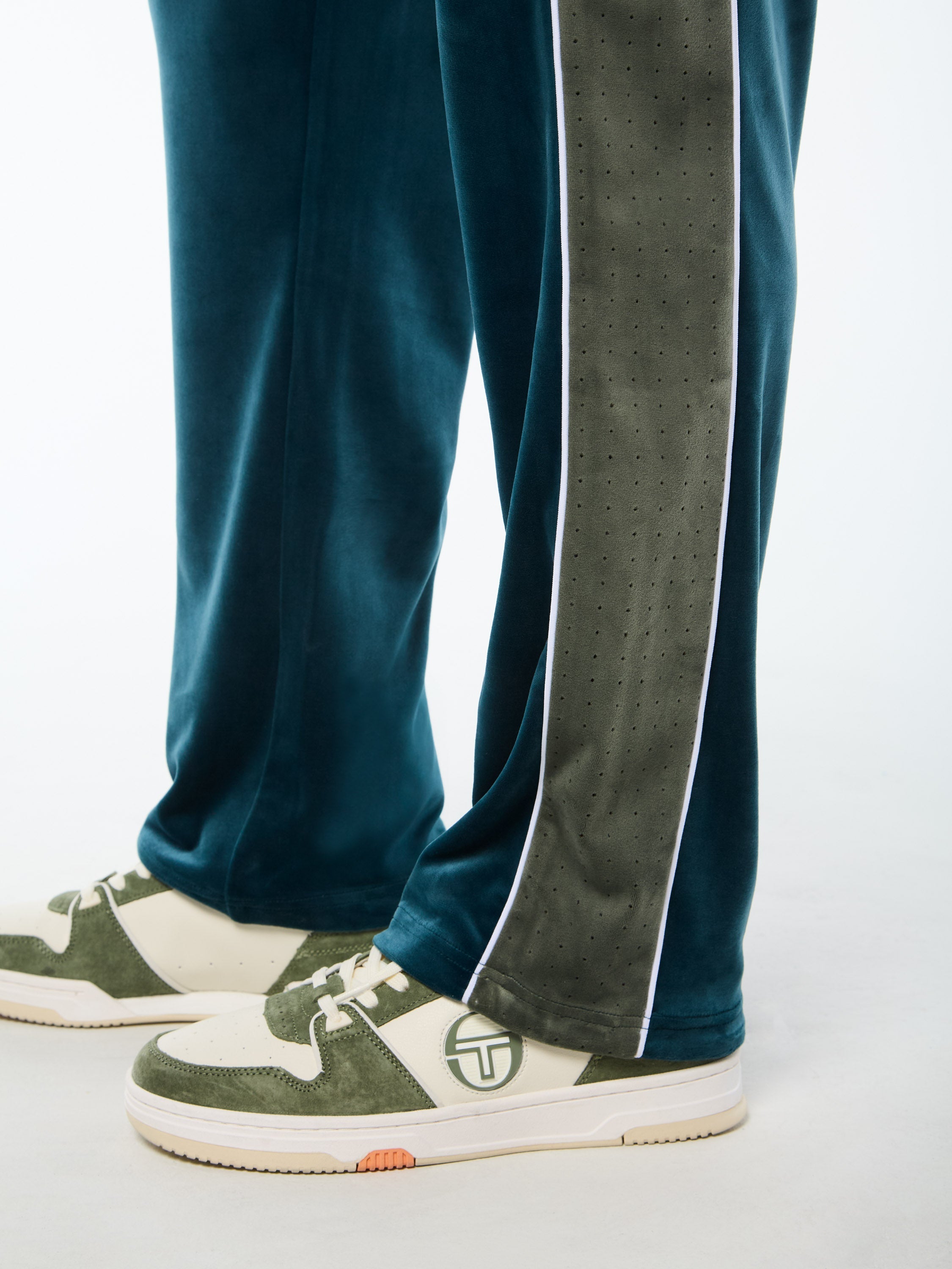 Forato Velour Track Pant-Mediterranea