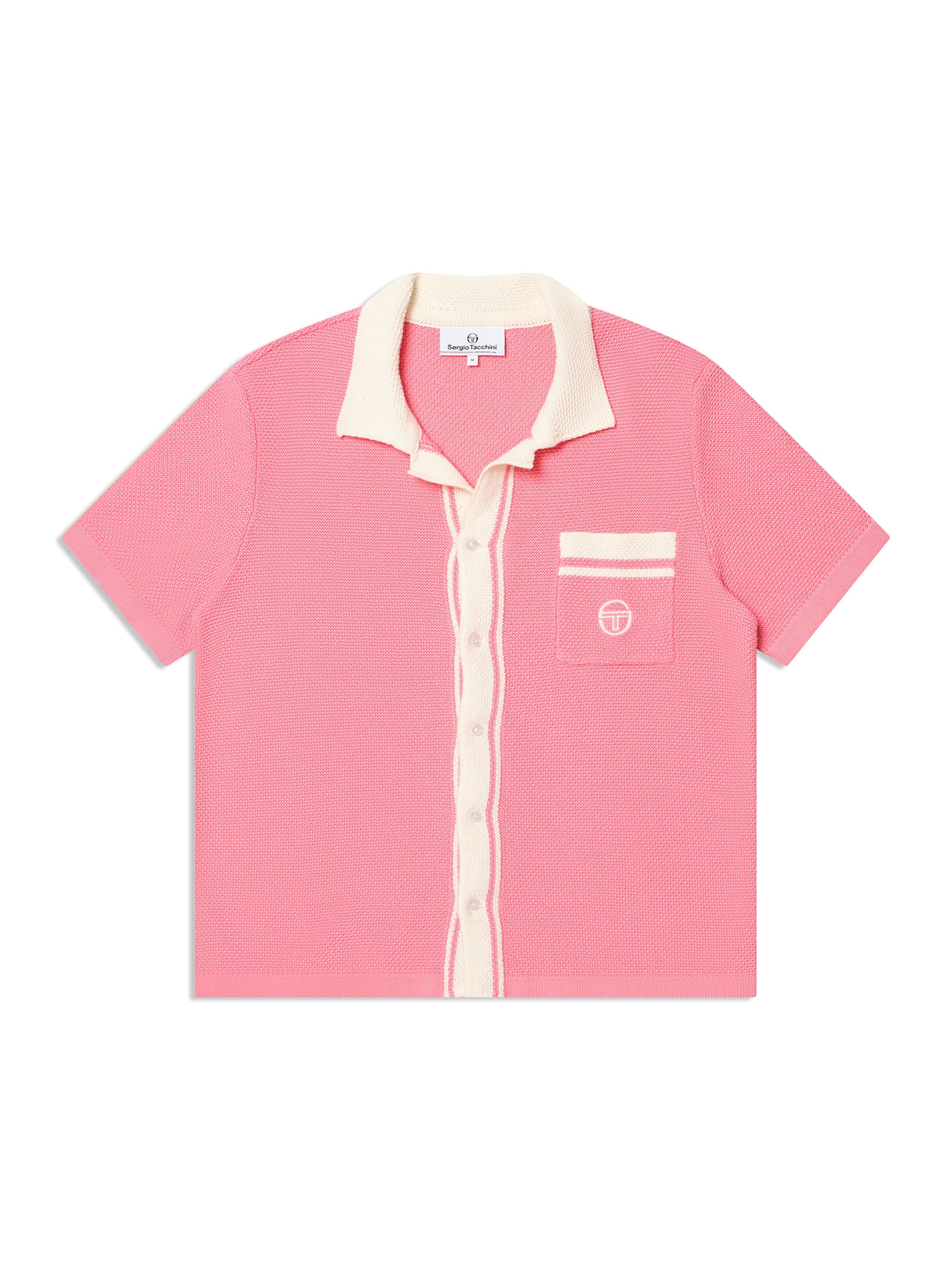 Fratelli Crochet Cabana Polo-Geranium Pink