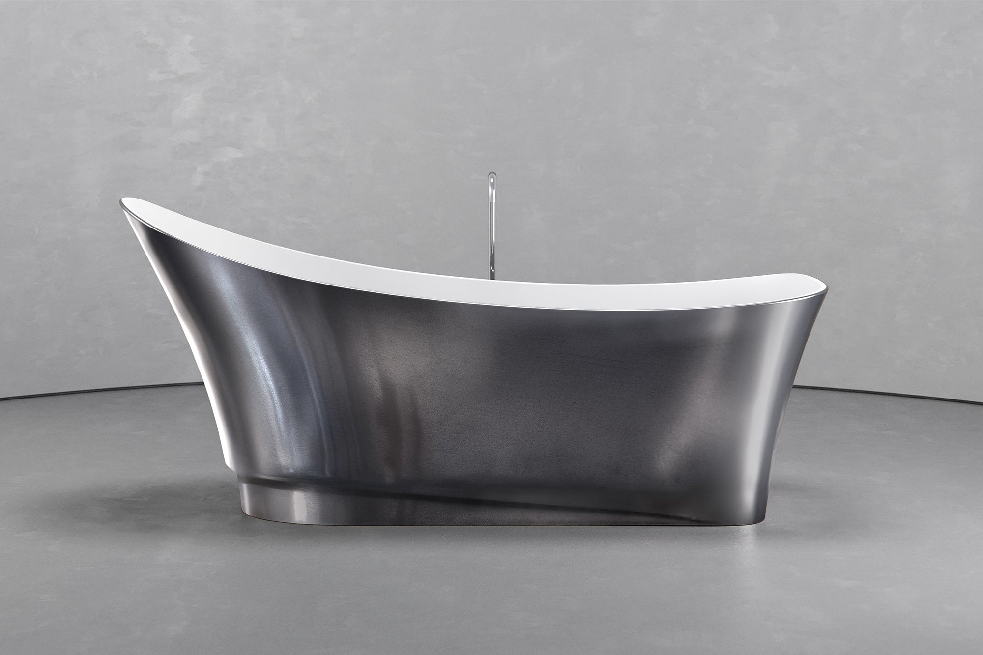 Freestanding boat shape bathtub