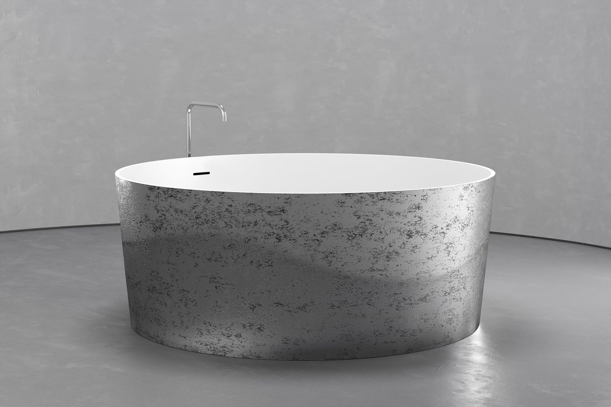 Freestanding round soaking tub