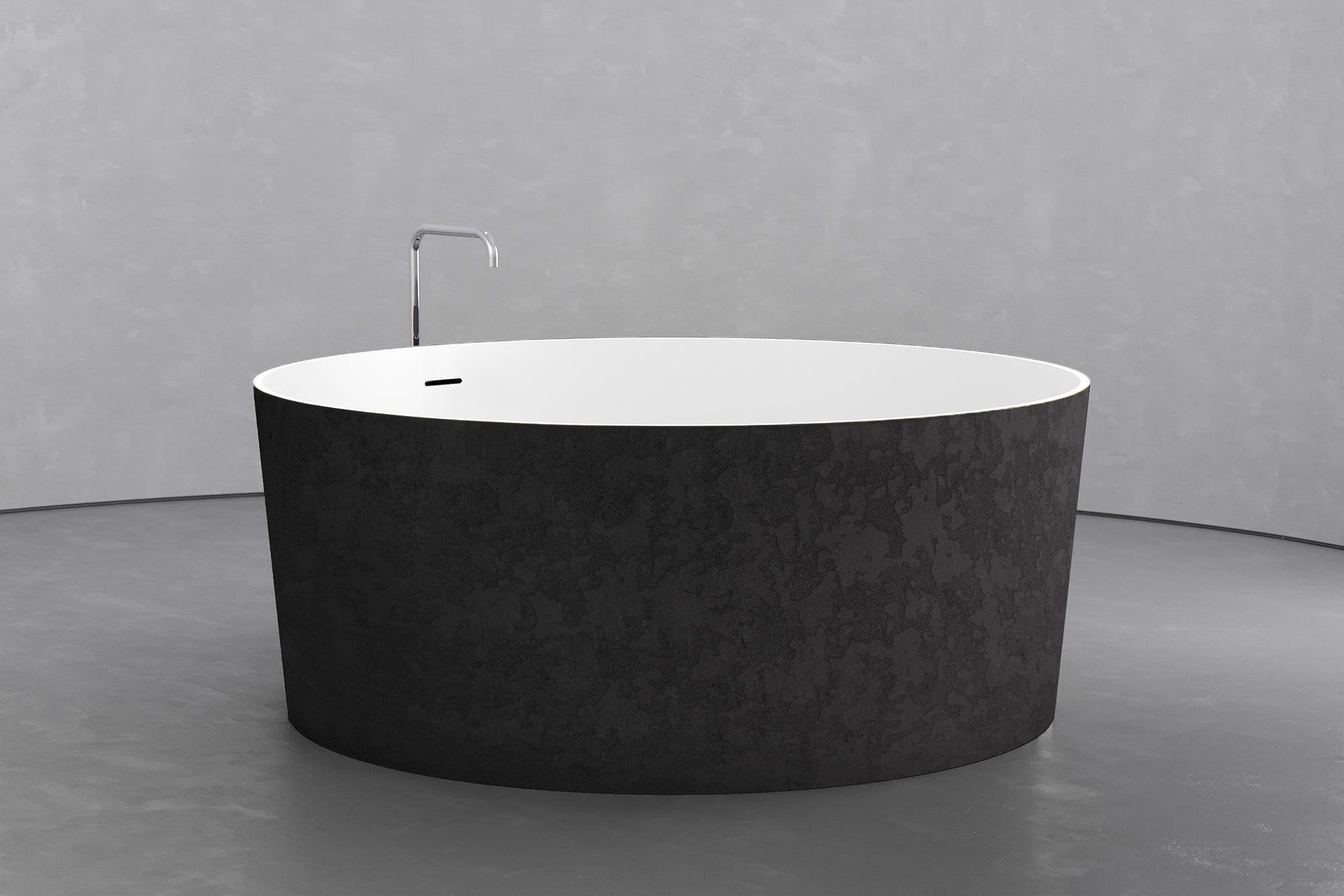 Freestanding round soaking tub
