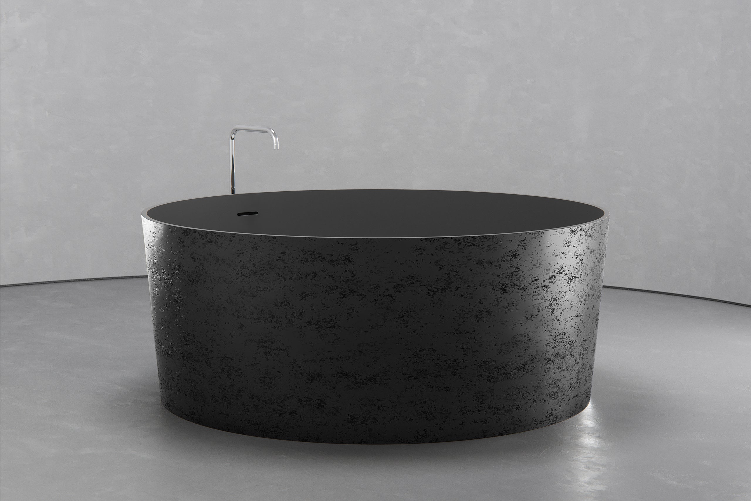 Freestanding round soaking tub