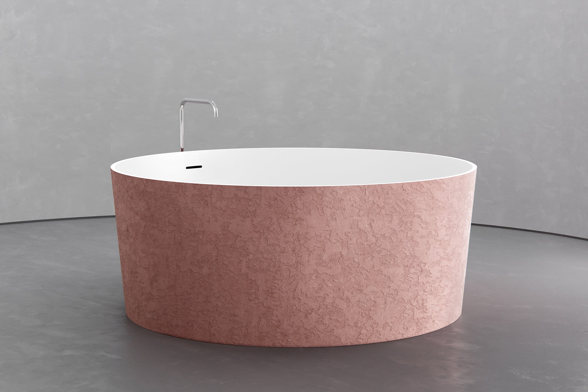 Freestanding round soaking tub