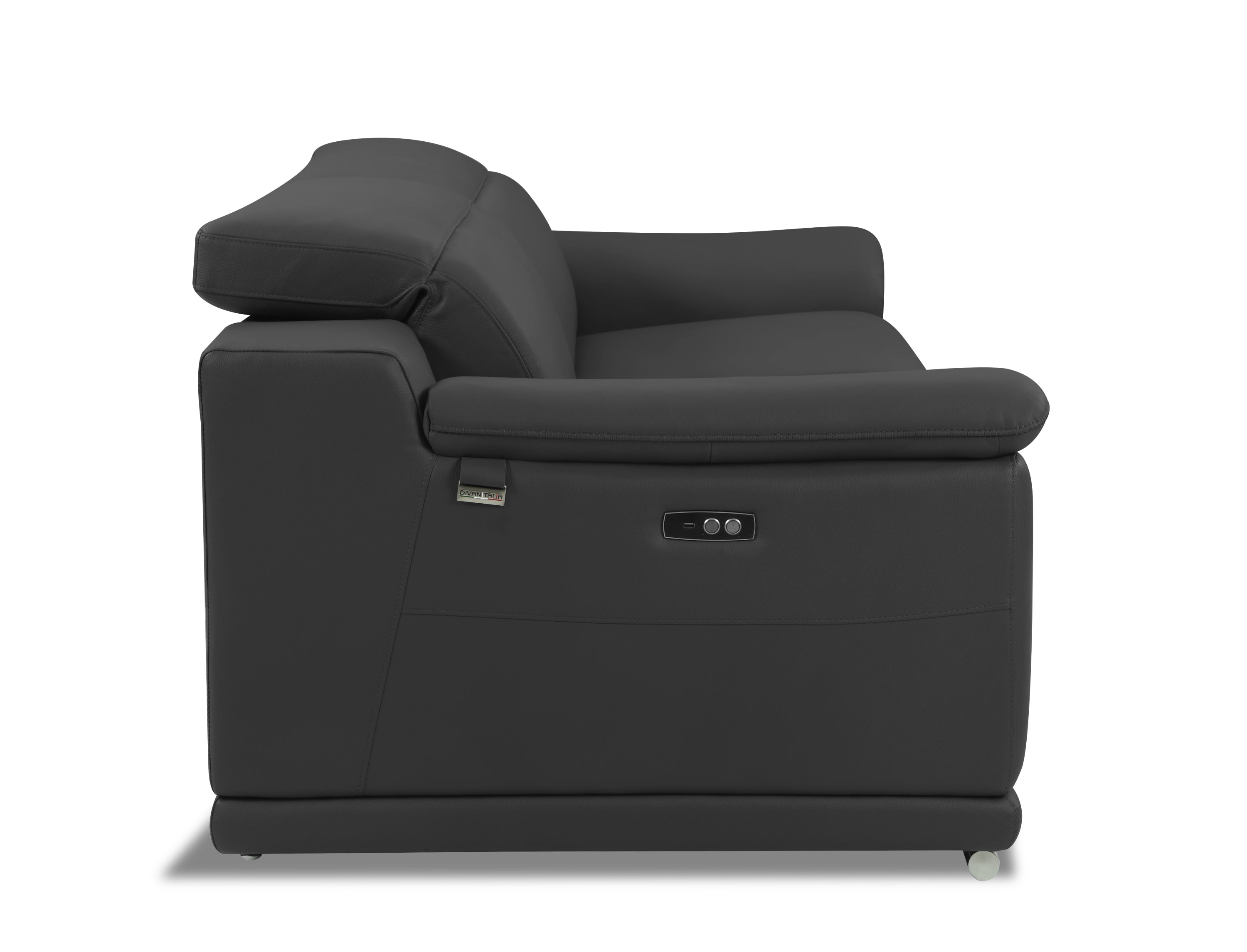Genuine Italian Leather Power Reclining Sofa