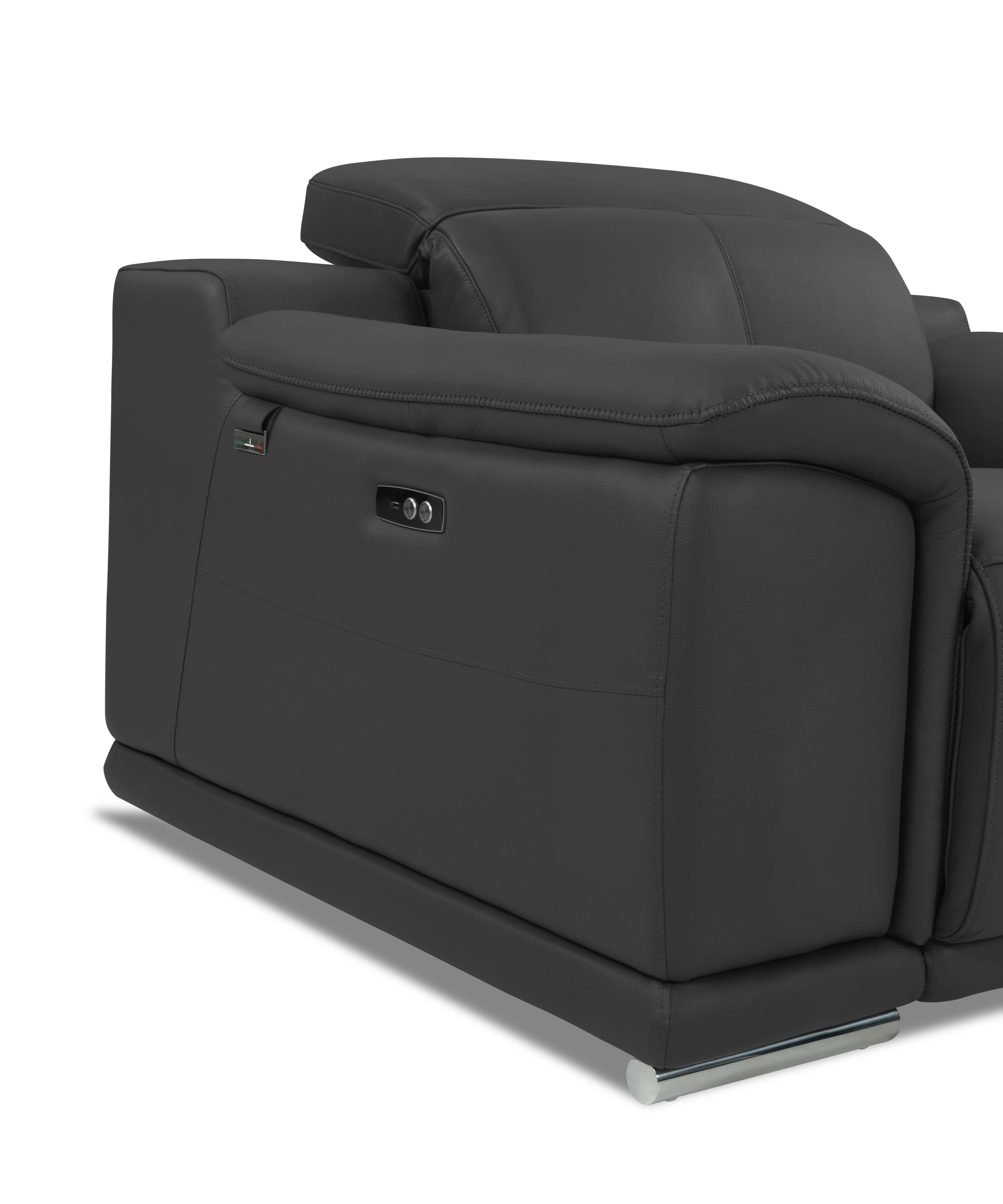Genuine Italian Leather Power Reclining Sofa