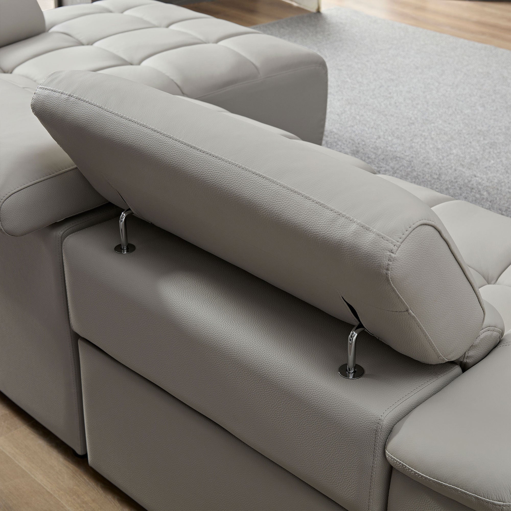 Genuine Leather Reclining Sectional Sofa