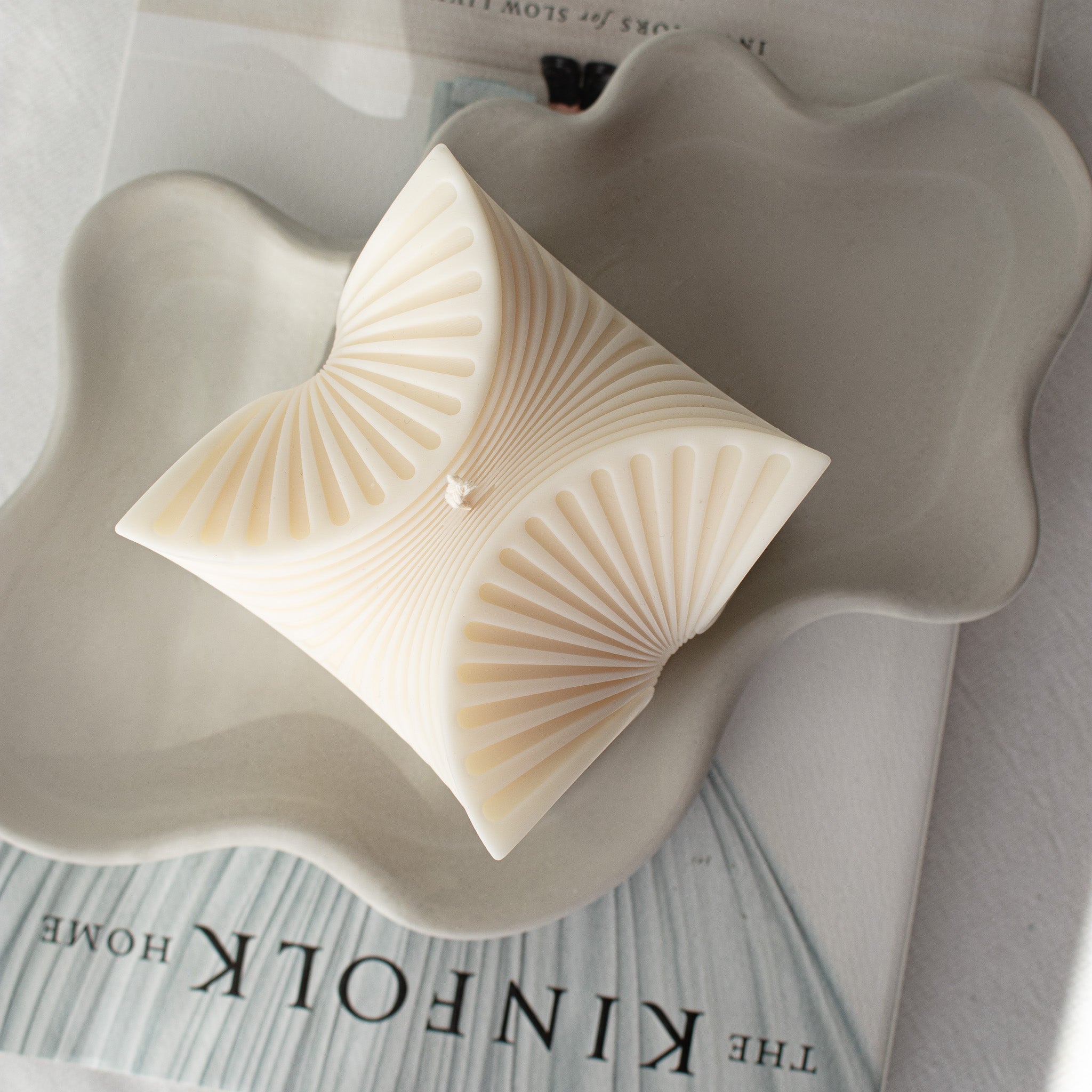 Geometric Cube Candle, Abstract Home Decor